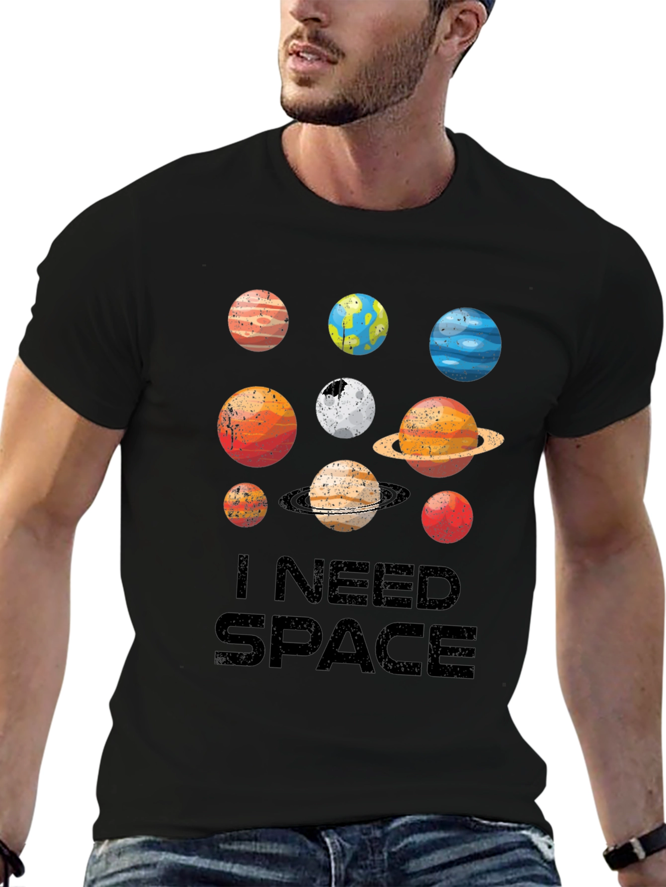 I Need Space Planets Graphic Tee