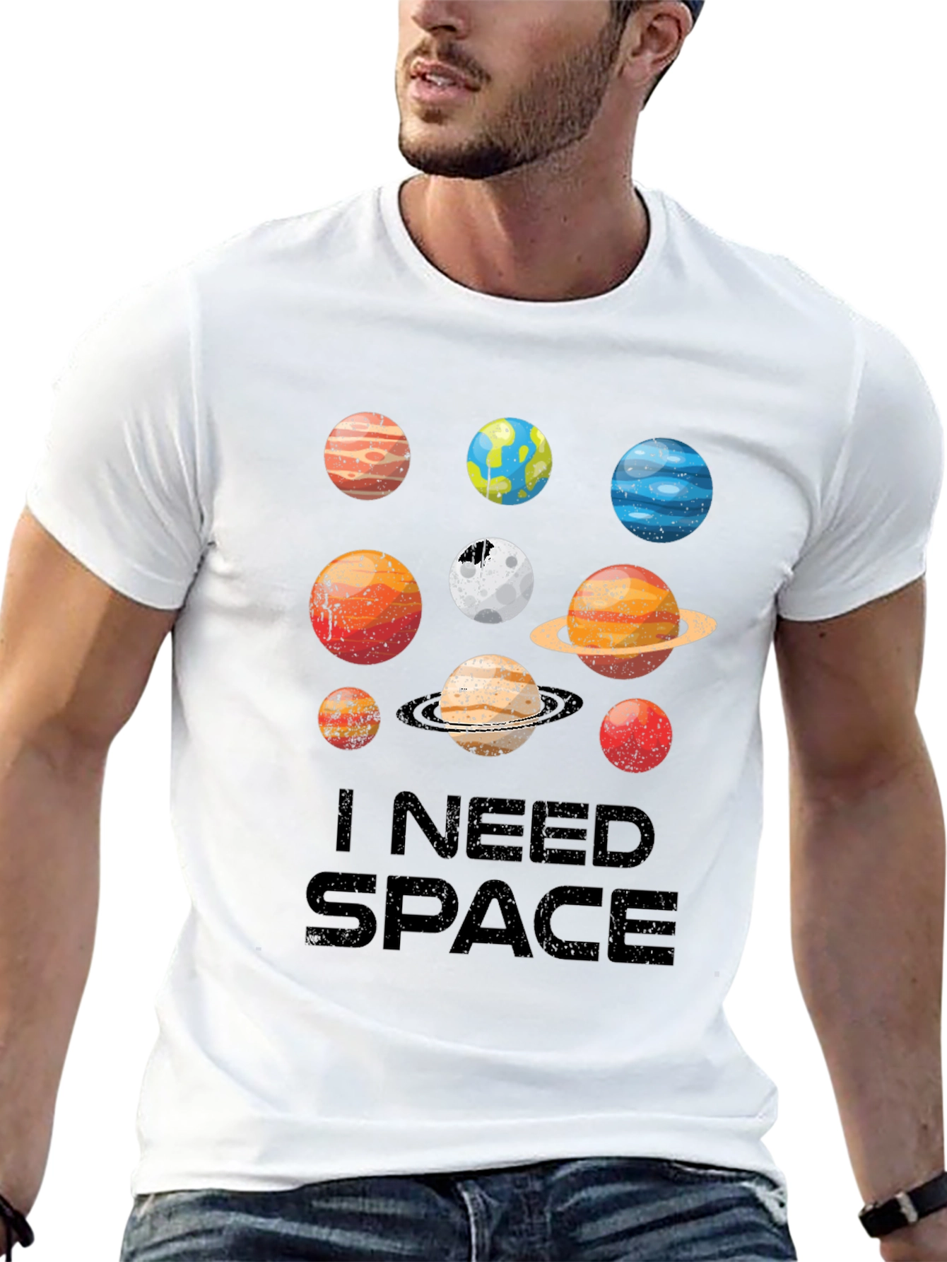 I Need Space Planets Graphic Tee