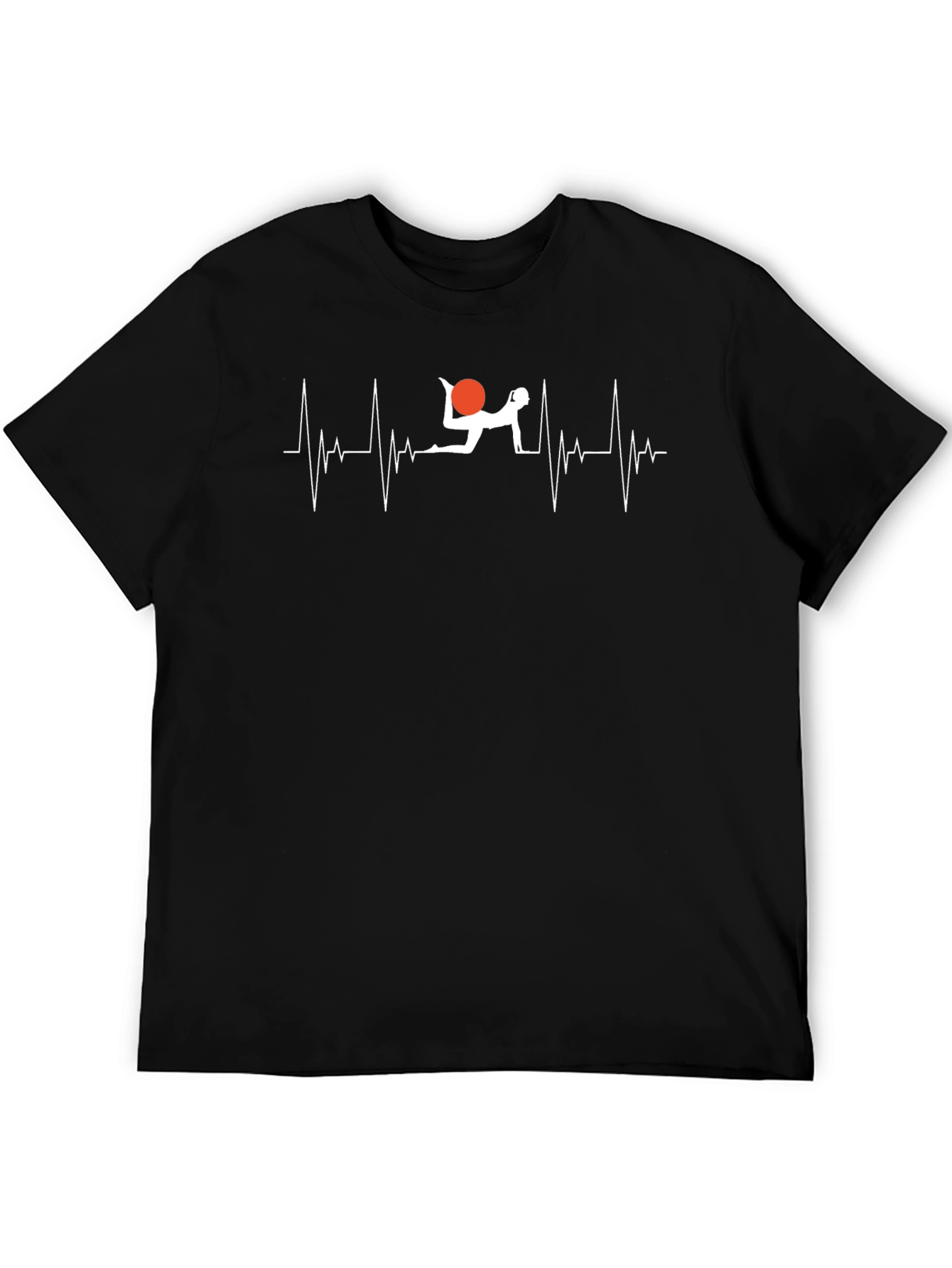 Yoga Heartbeat T-Shirt - Black