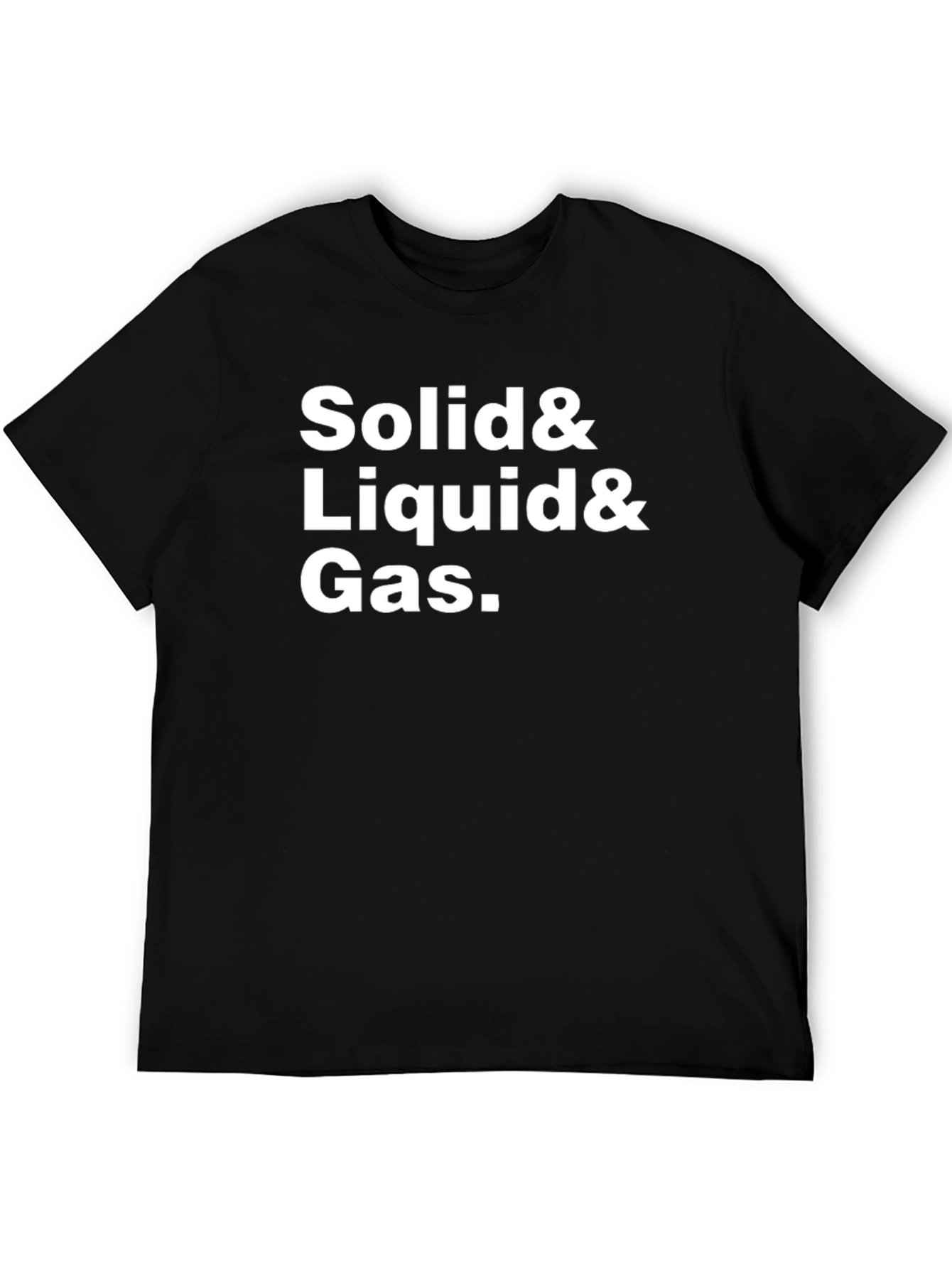 Solid Liquid Gas. Black T-Shirt