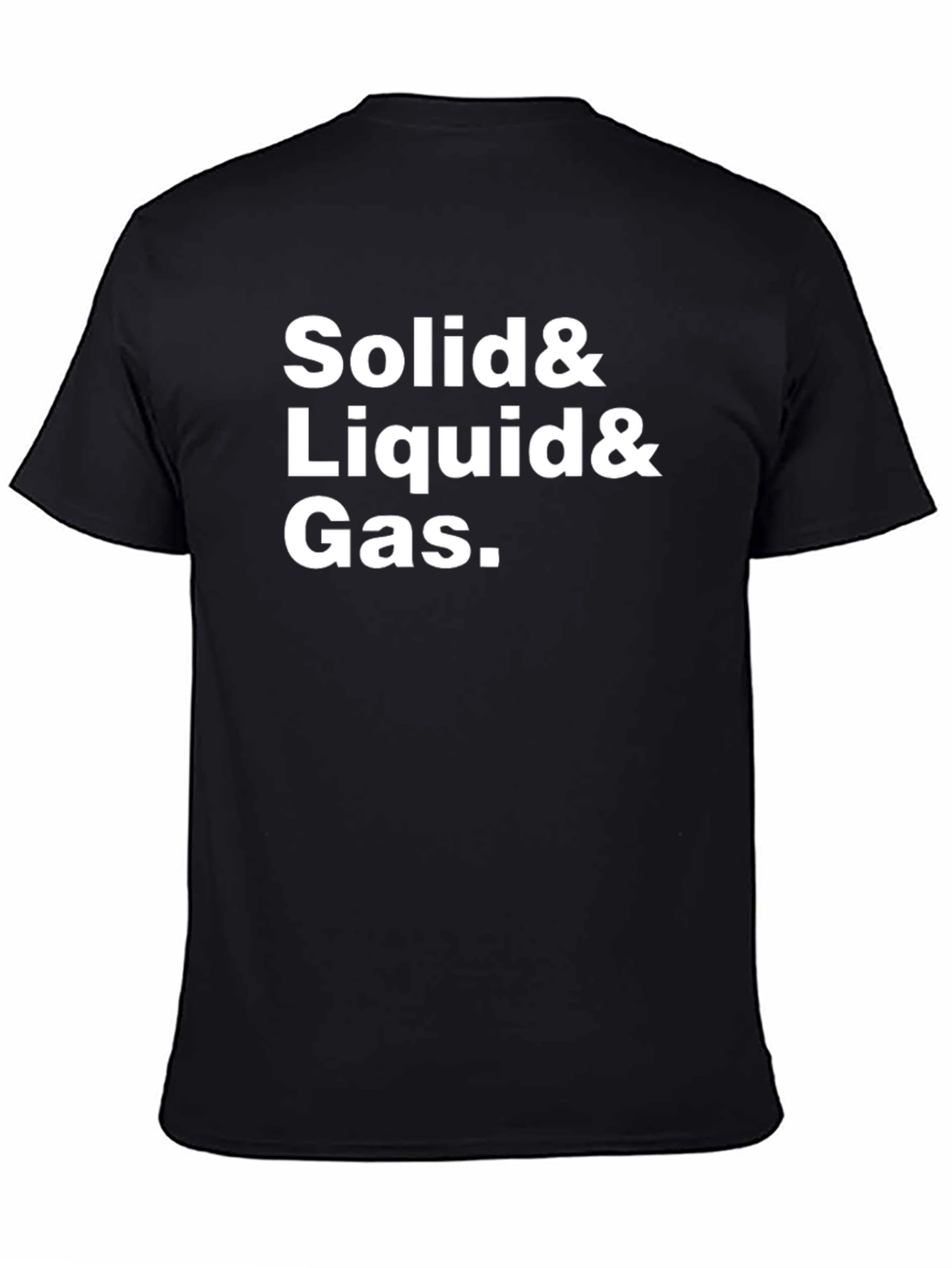 Solid Liquid Gas. Black T-Shirt