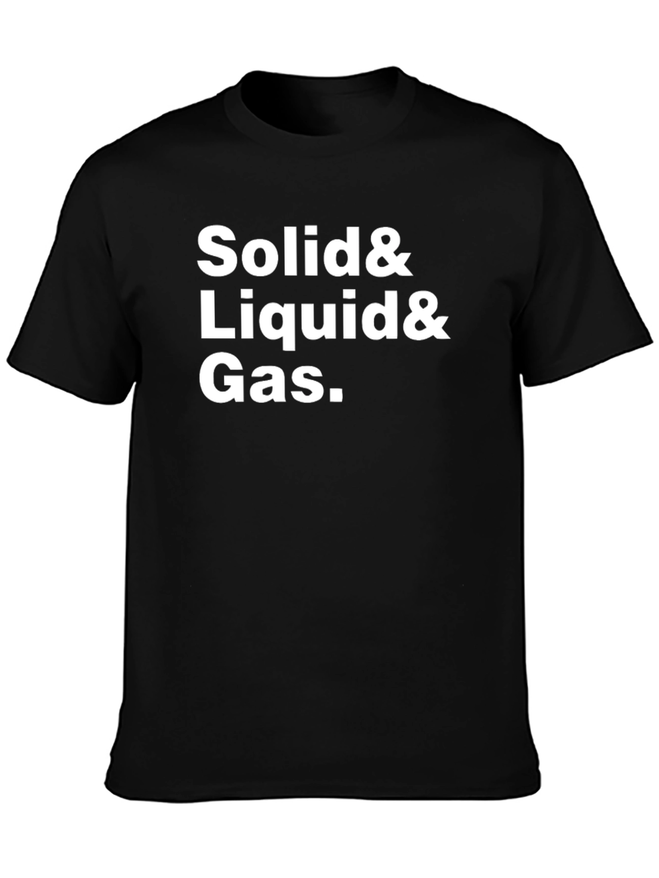 Solid Liquid Gas. Black T-Shirt