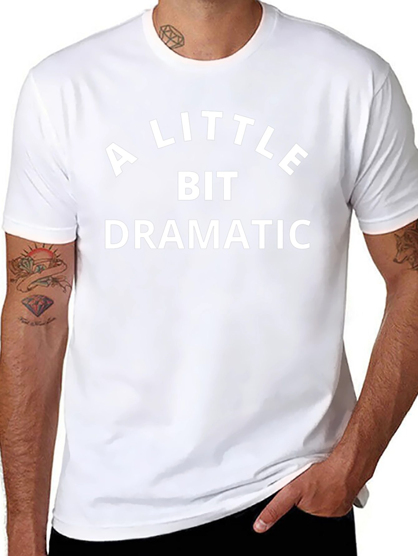 A Little Bit Dramatic Graphic Tee - Black