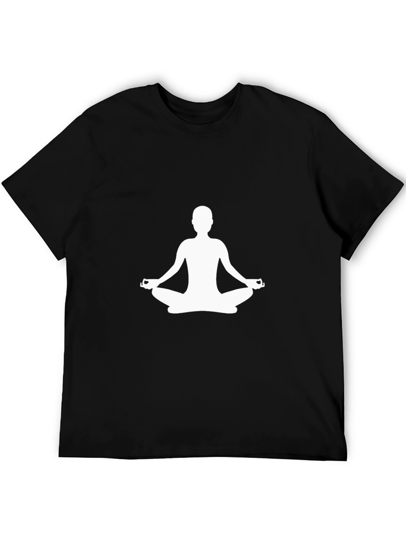 Meditative Pose Graphic T-Shirt - Black