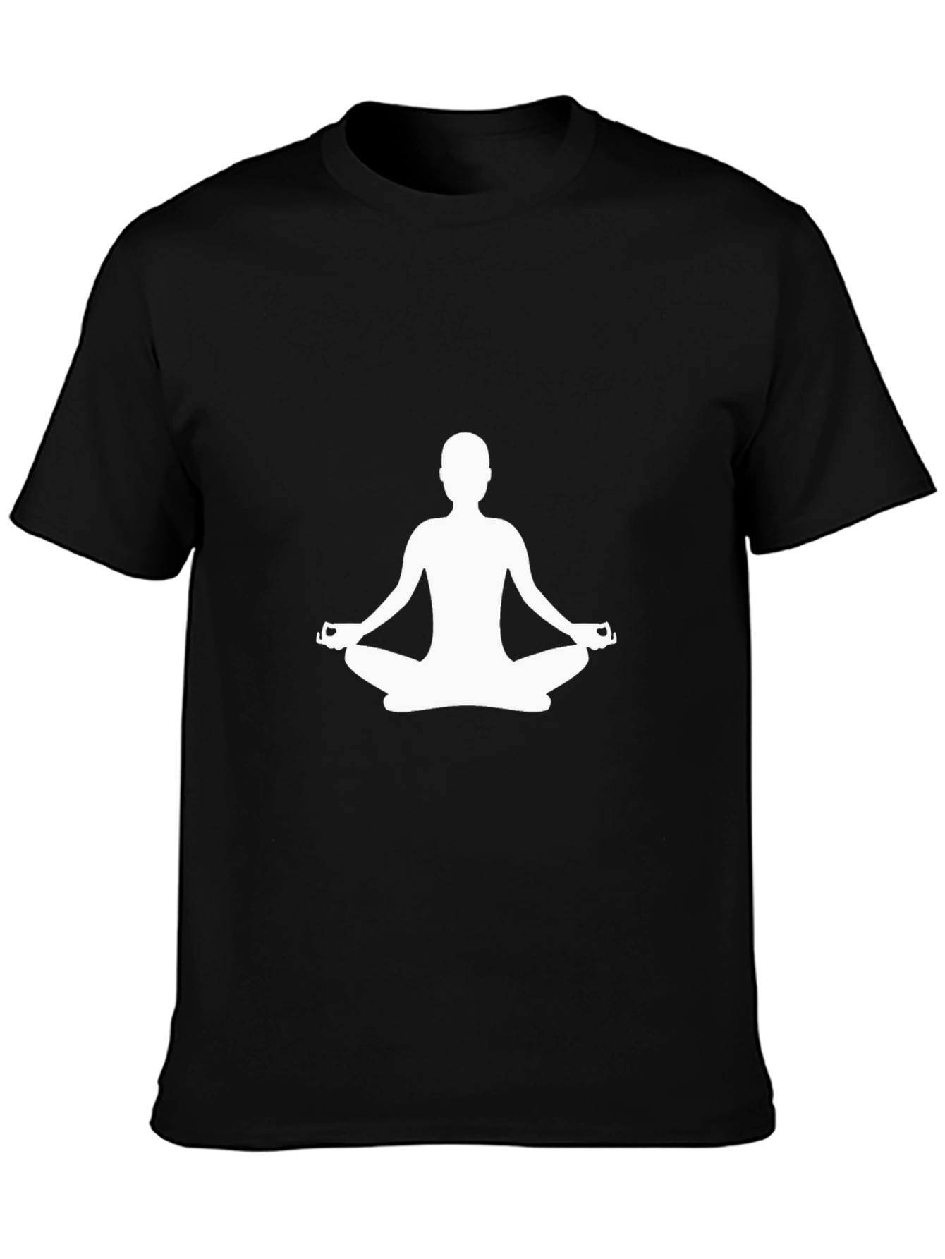 Meditative Pose Graphic T-Shirt - Black