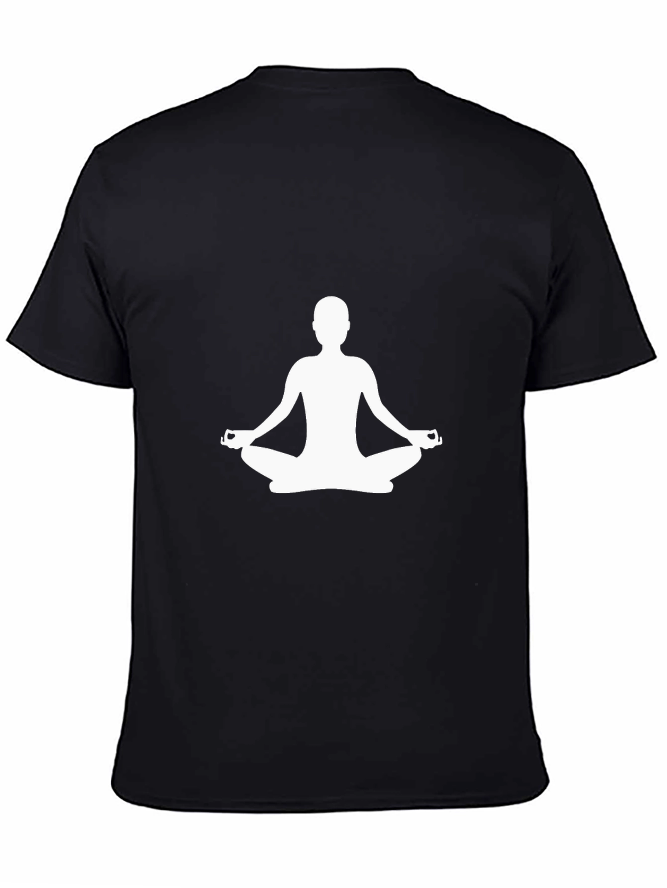 Meditative Pose Graphic T-Shirt - Black