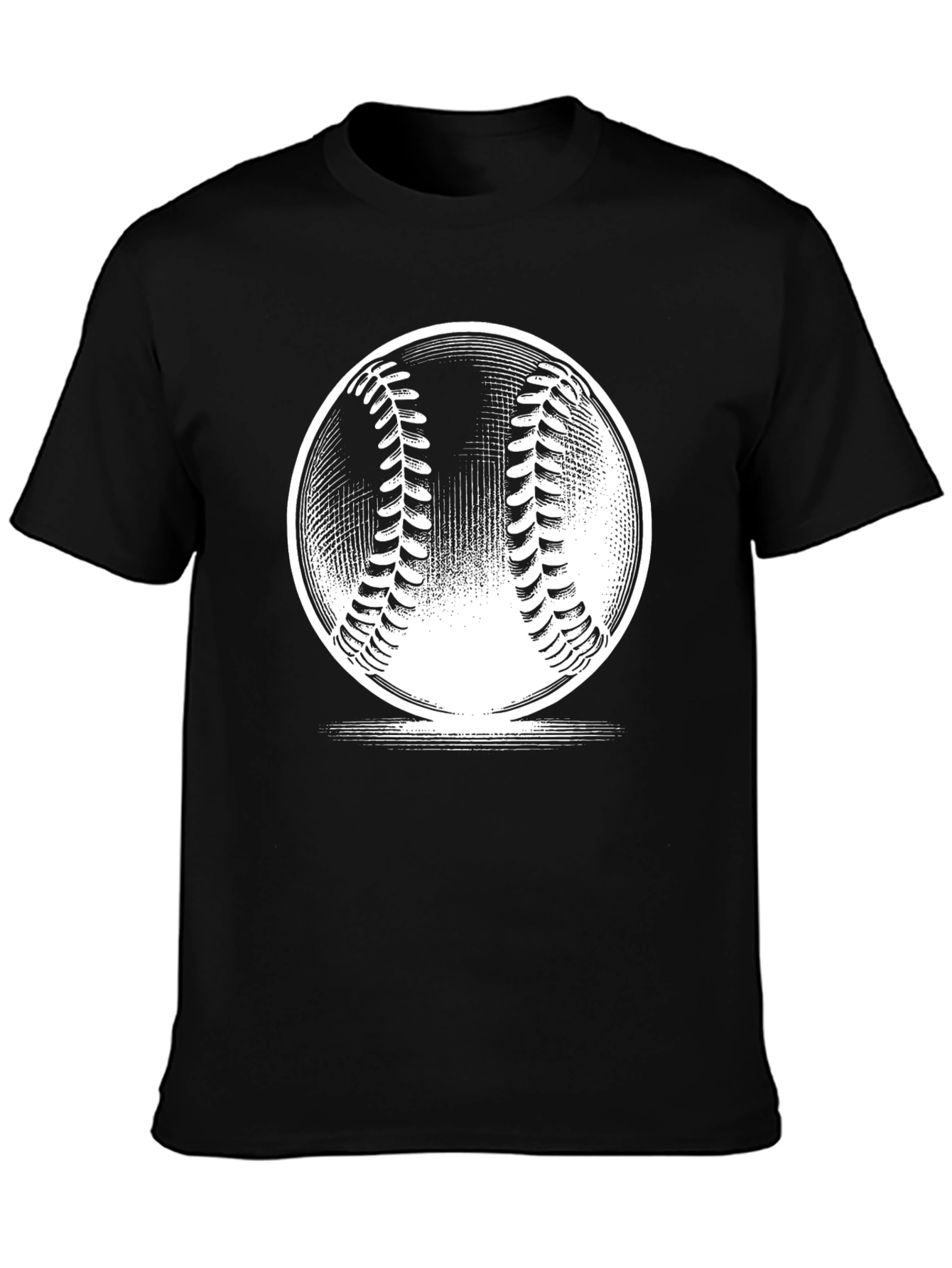 Baseball Graphic Tee - Classic Black Cotton