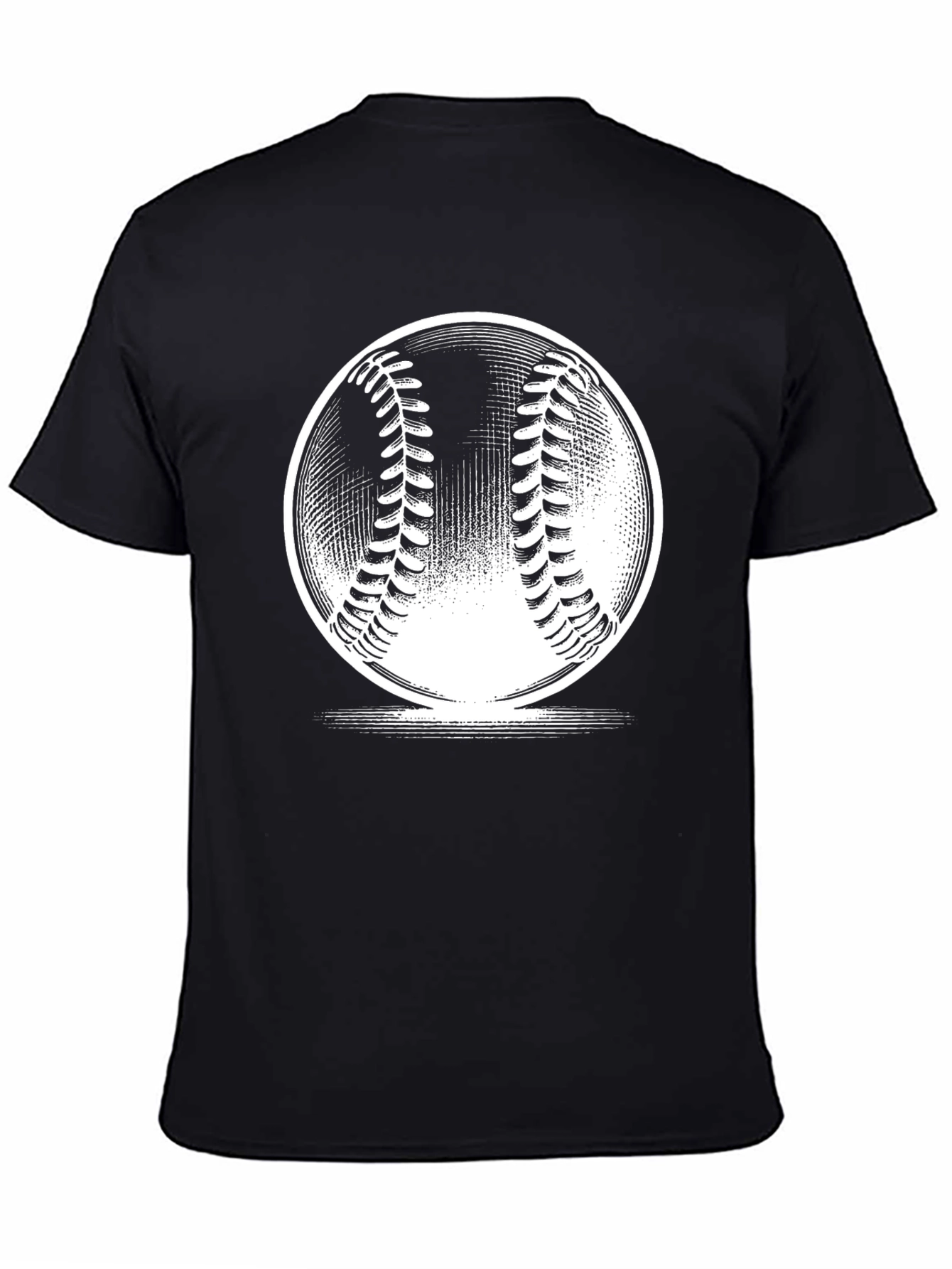 Baseball Graphic Tee - Classic Black Cotton
