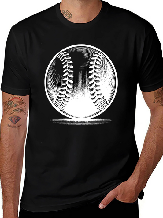 Baseball Graphic Tee - Classic Black Cotton