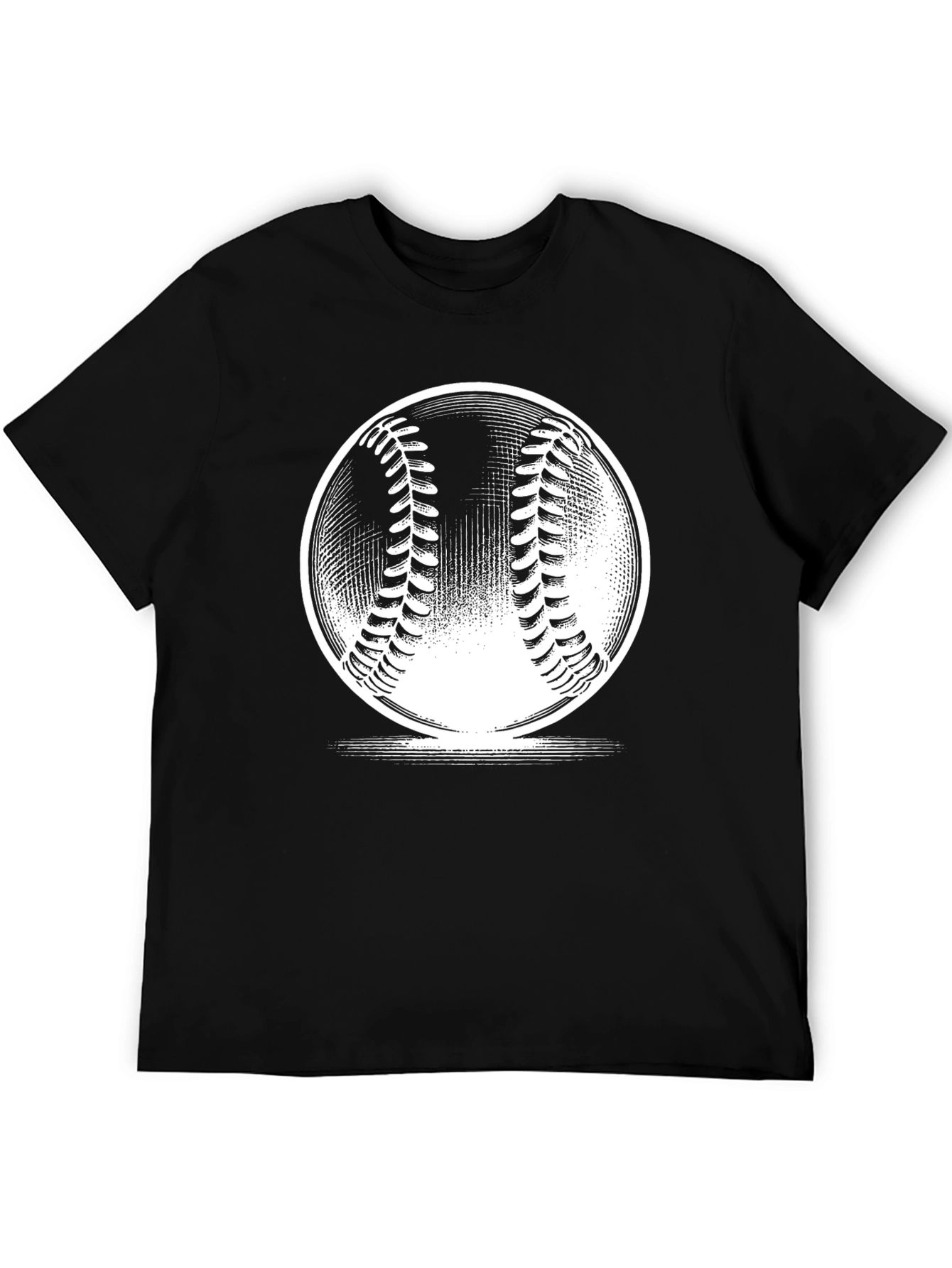 Baseball Graphic Tee - Classic Black Cotton
