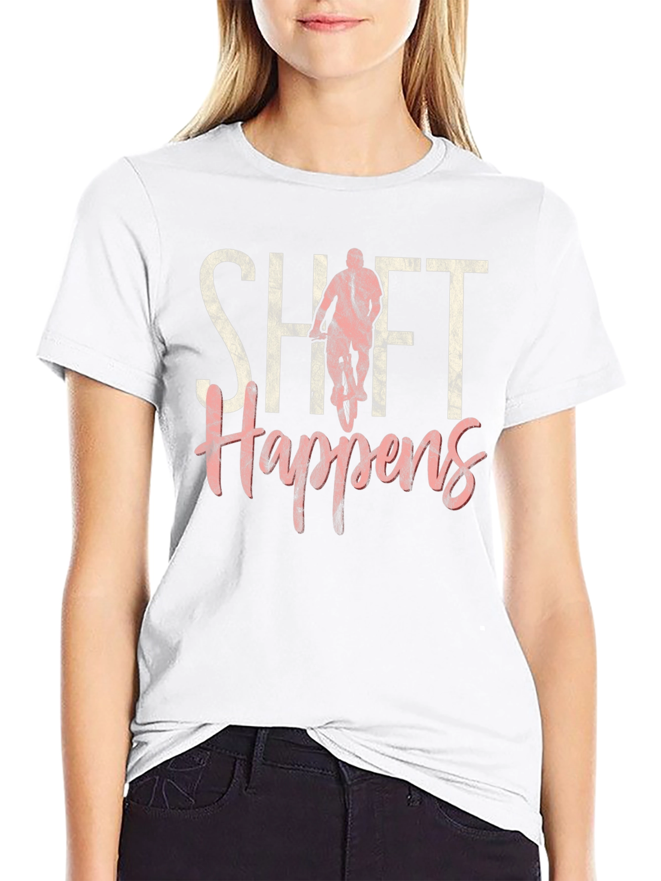 Shift Happens Graphic T-Shirt - Biker Tee