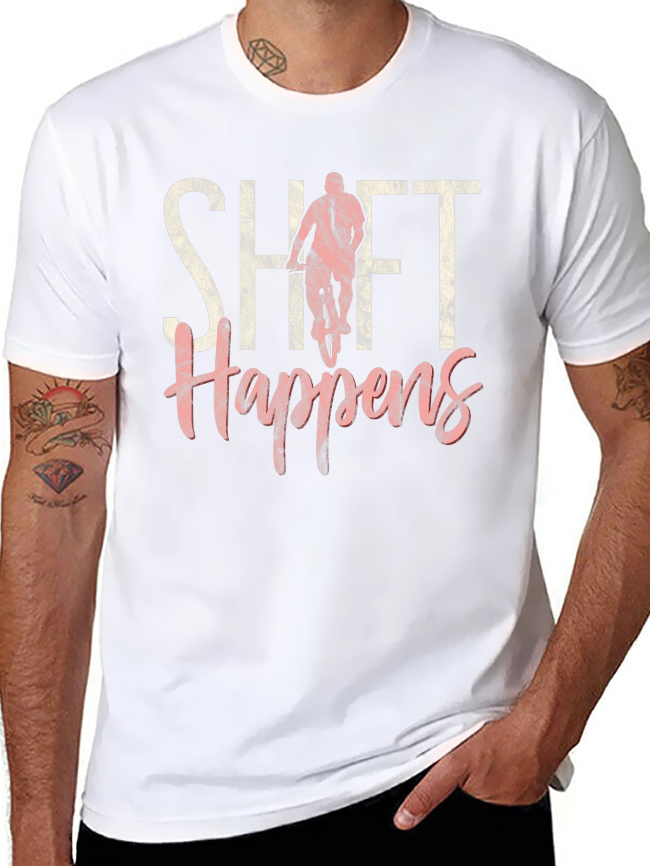 Shift Happens Graphic T-Shirt - Biker Tee