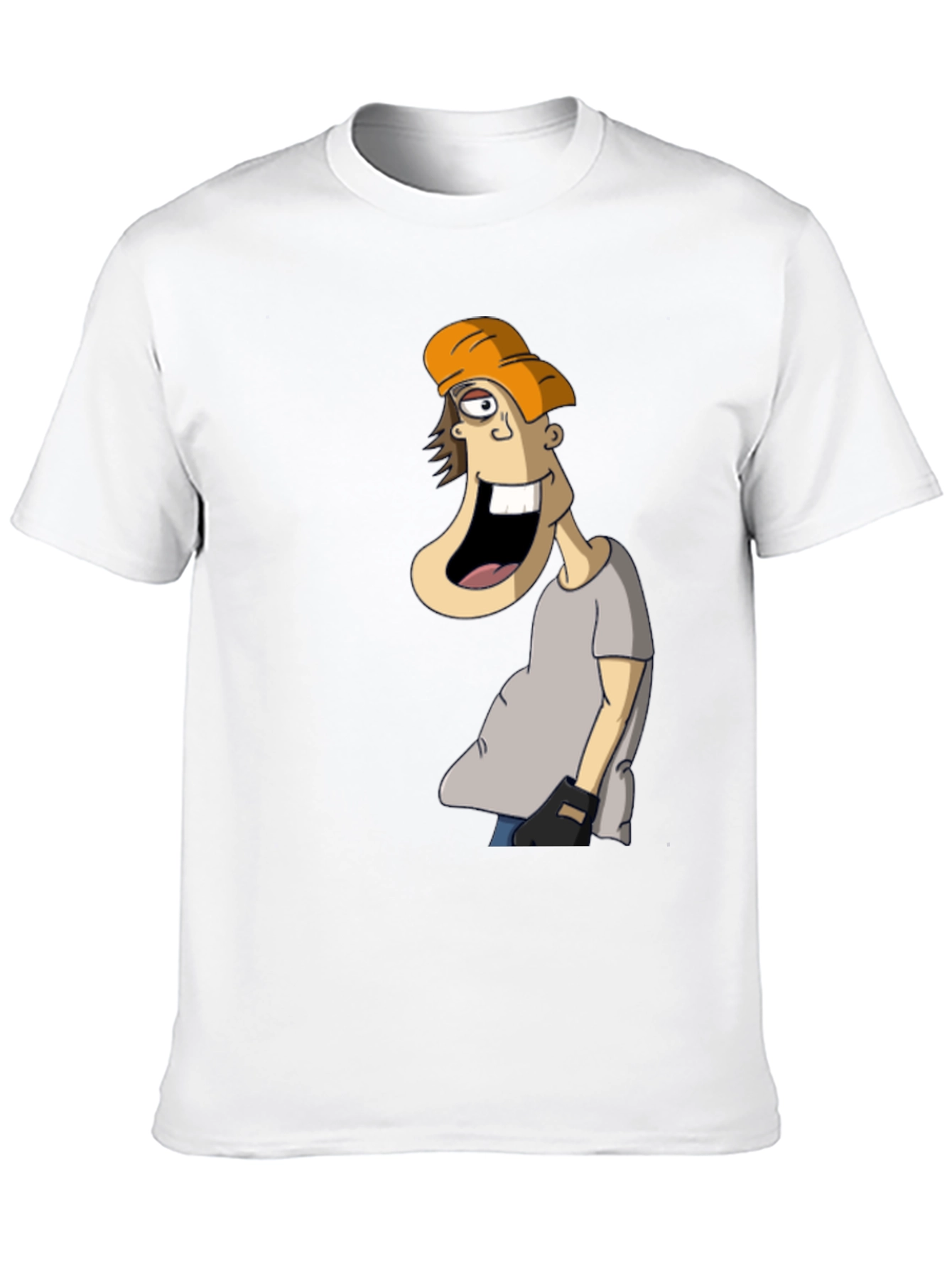 Cartoon Character Graphic Tee - Black