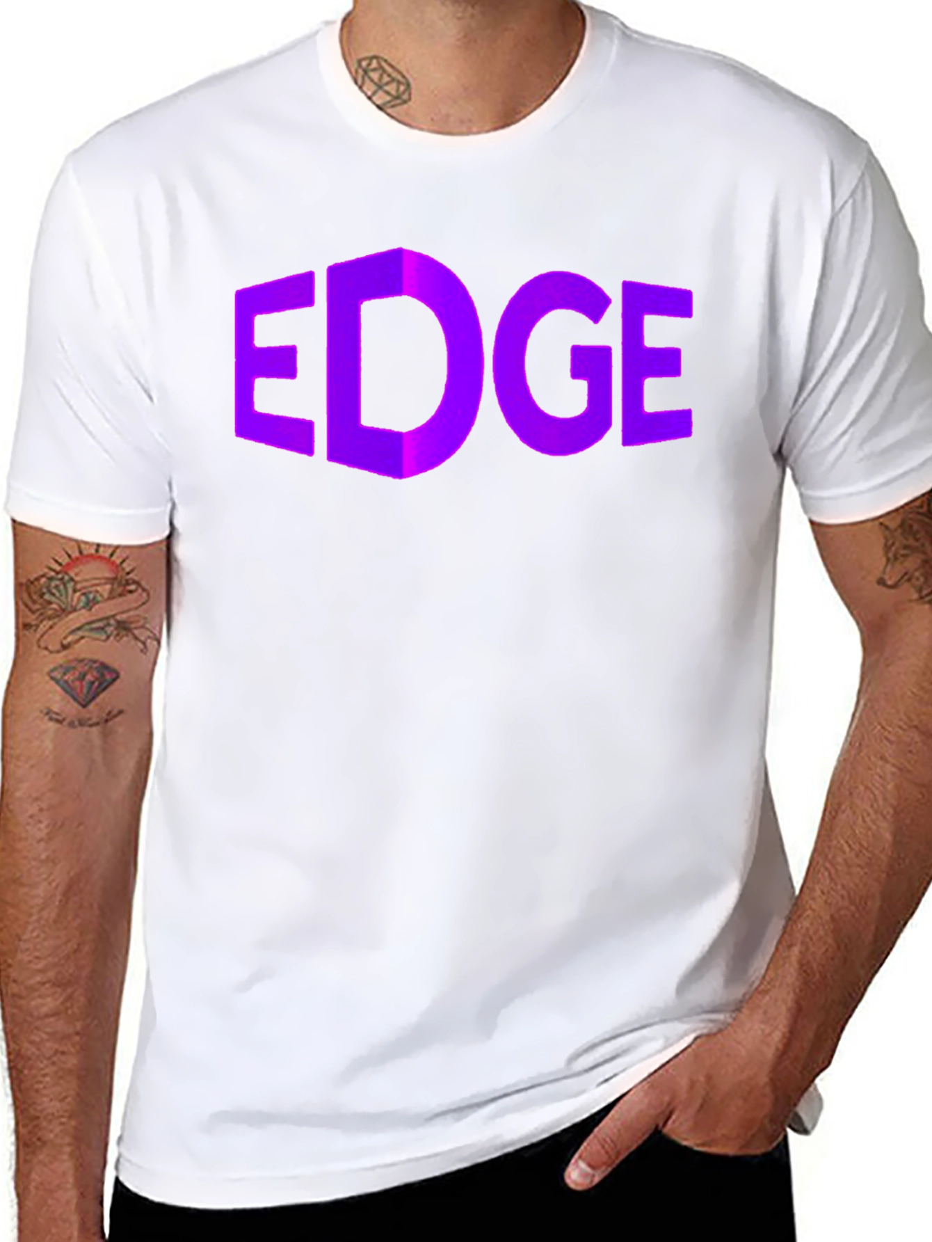 Geometric EDGE Graphic Tee - Modern Style