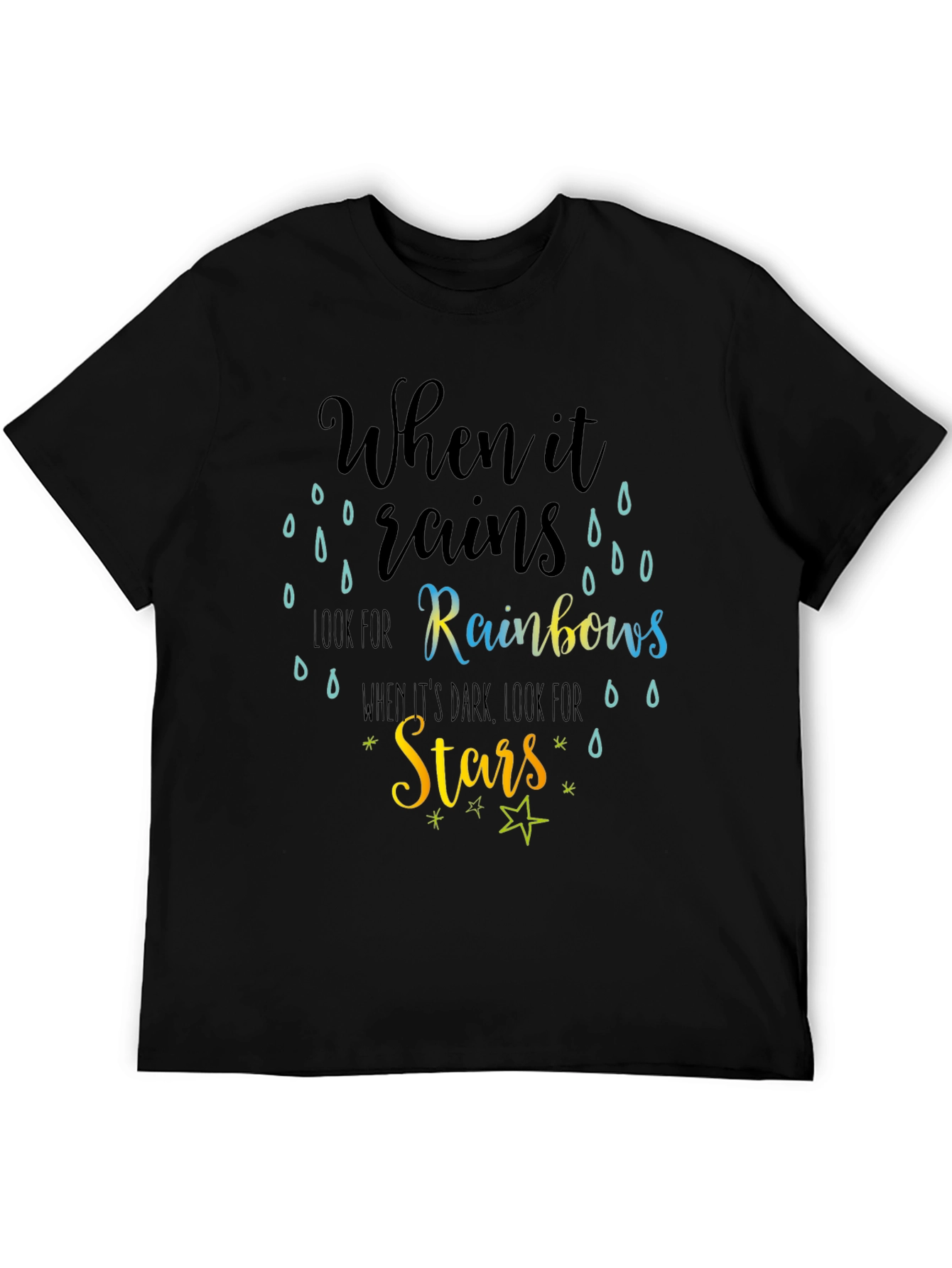 Inspirational Rainbow & Star Graphic Tee