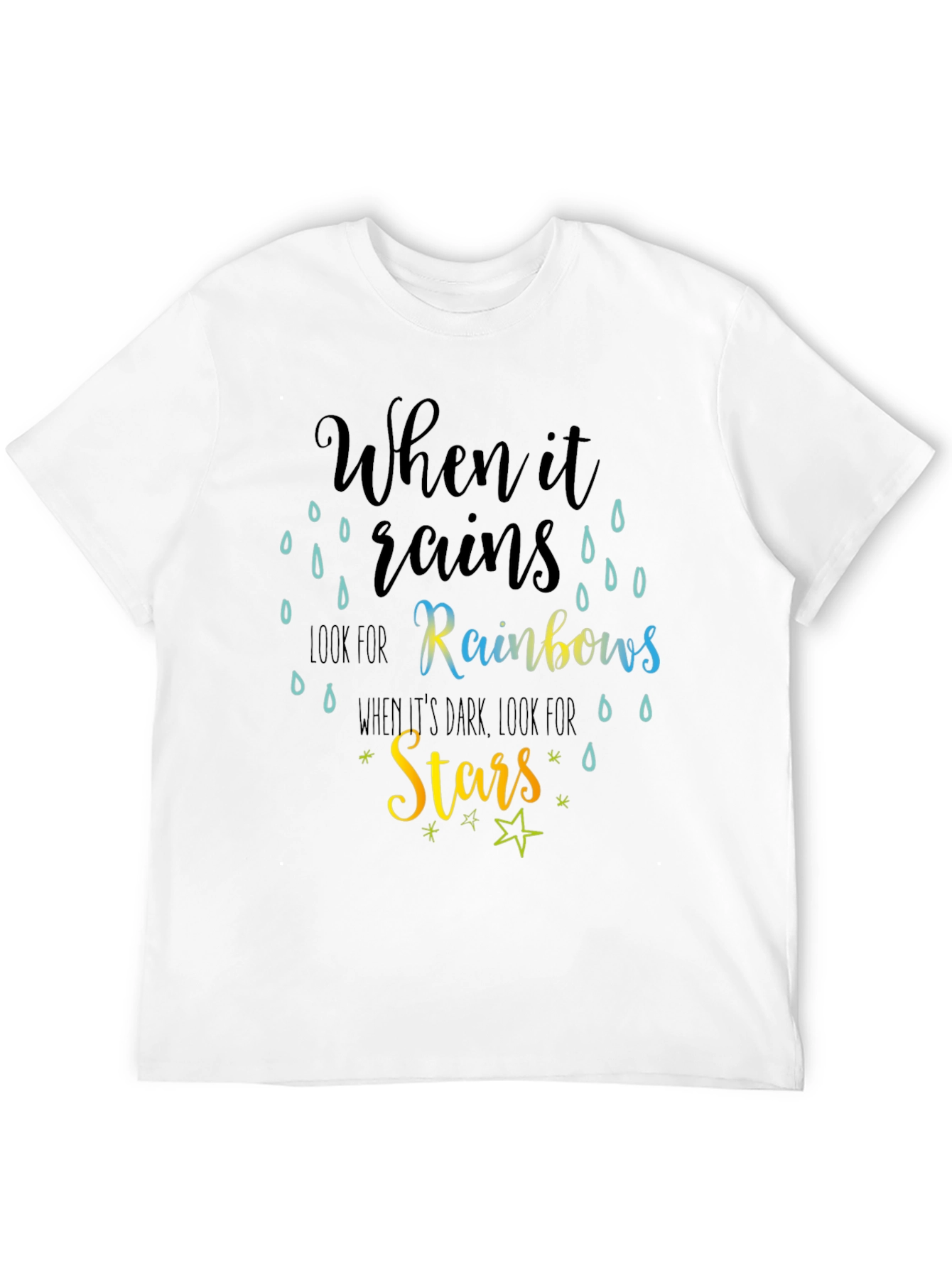 Inspirational Rainbow & Star Graphic Tee