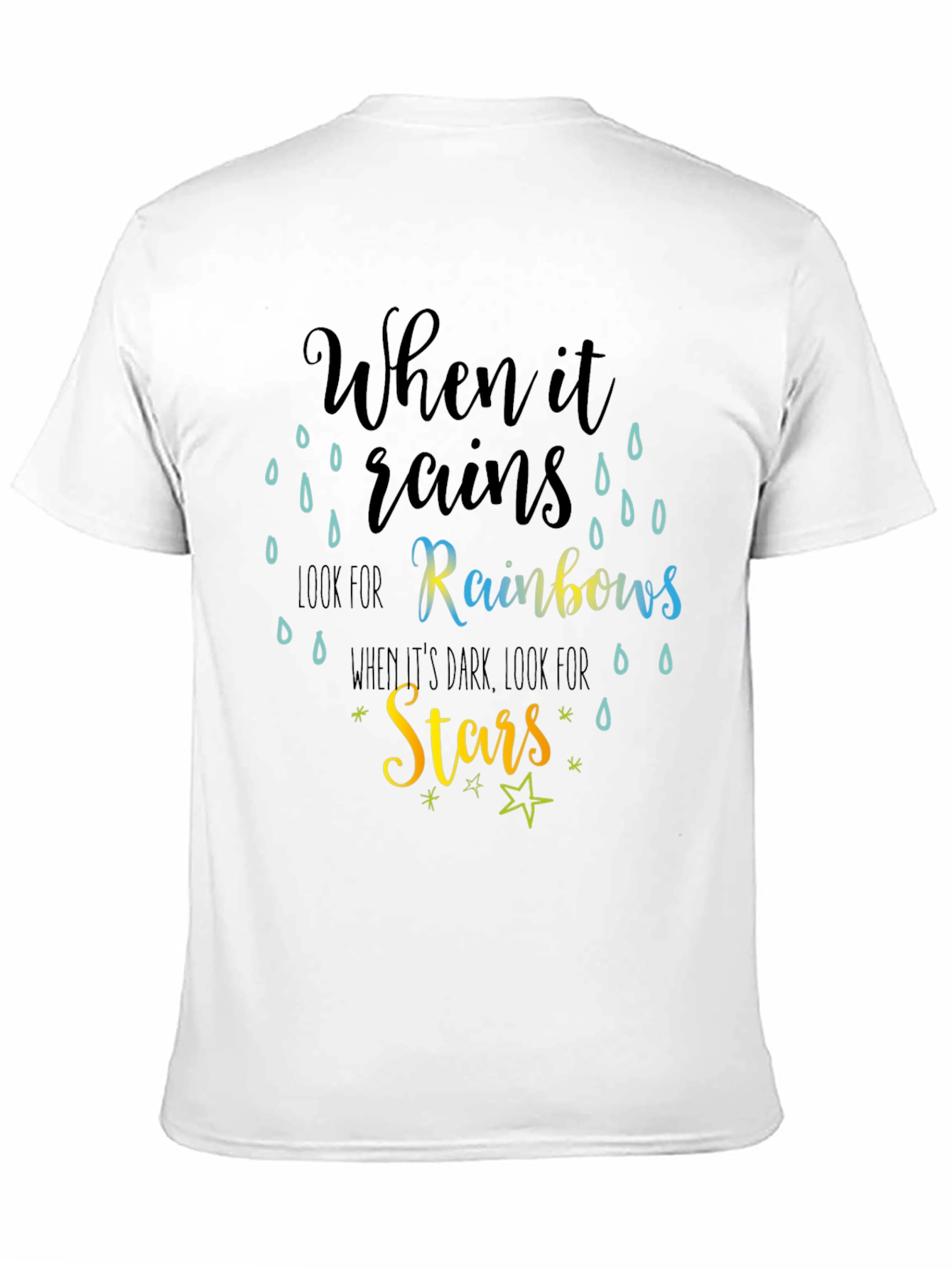 Inspirational Rainbow & Star Graphic Tee