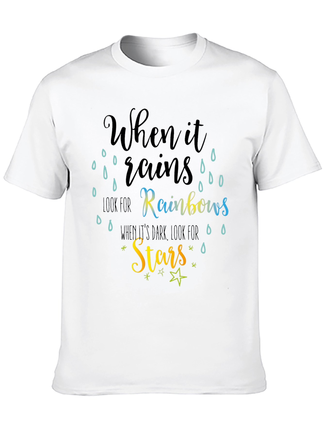 Inspirational Rainbow & Star Graphic Tee