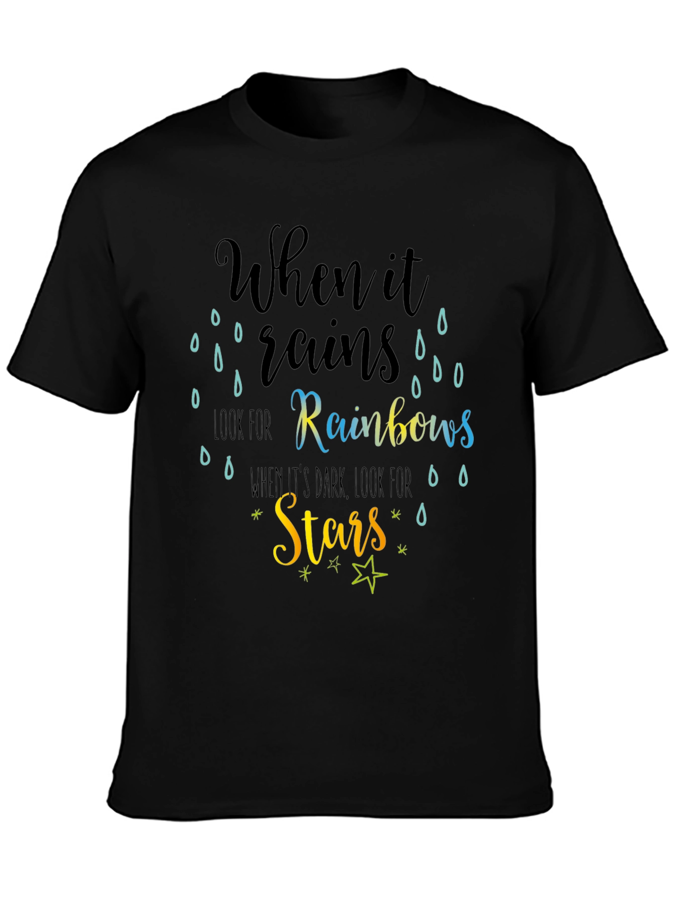 Inspirational Rainbow & Star Graphic Tee