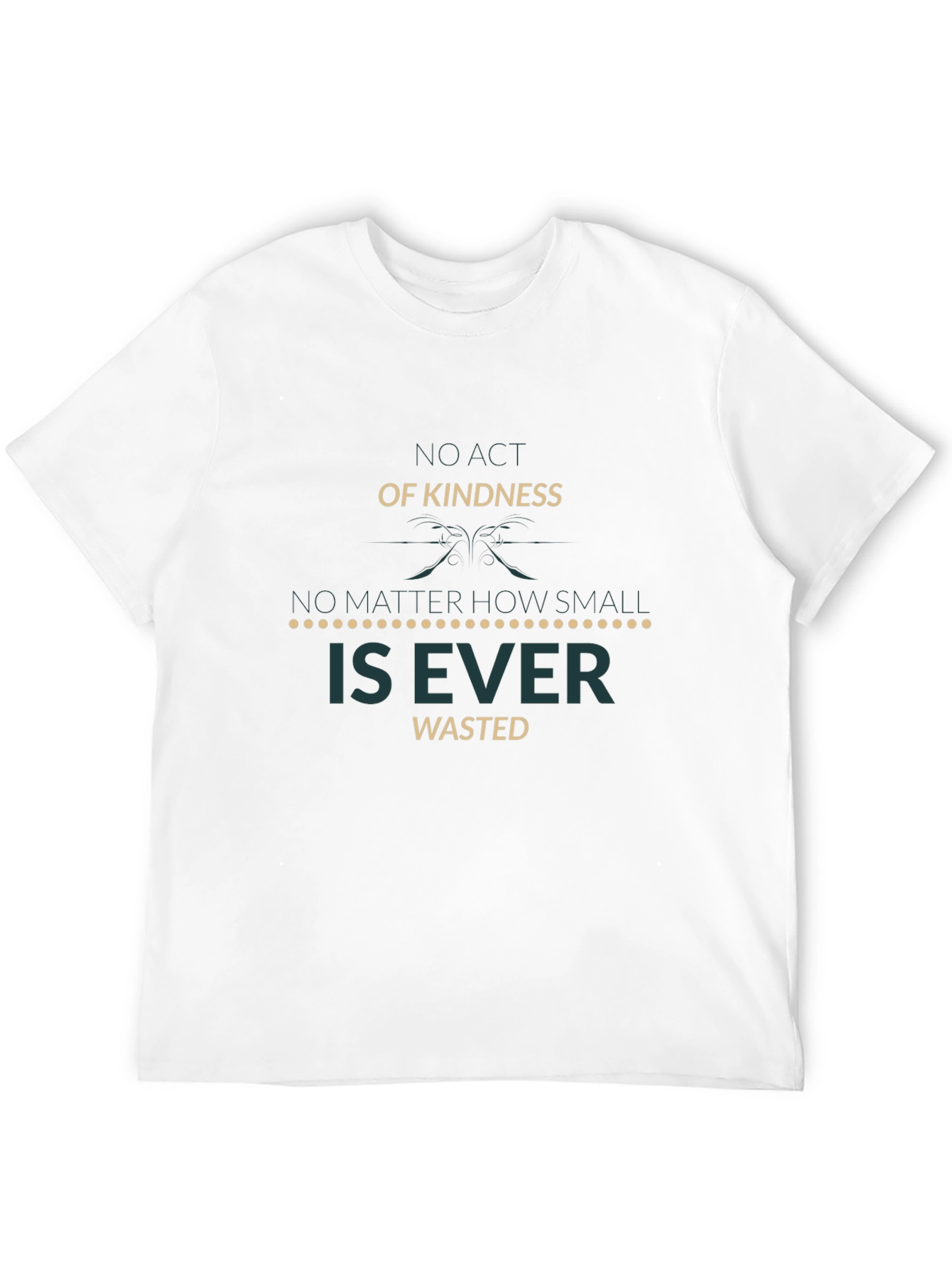 Kindness Message T-Shirt - Soft Black Cotton