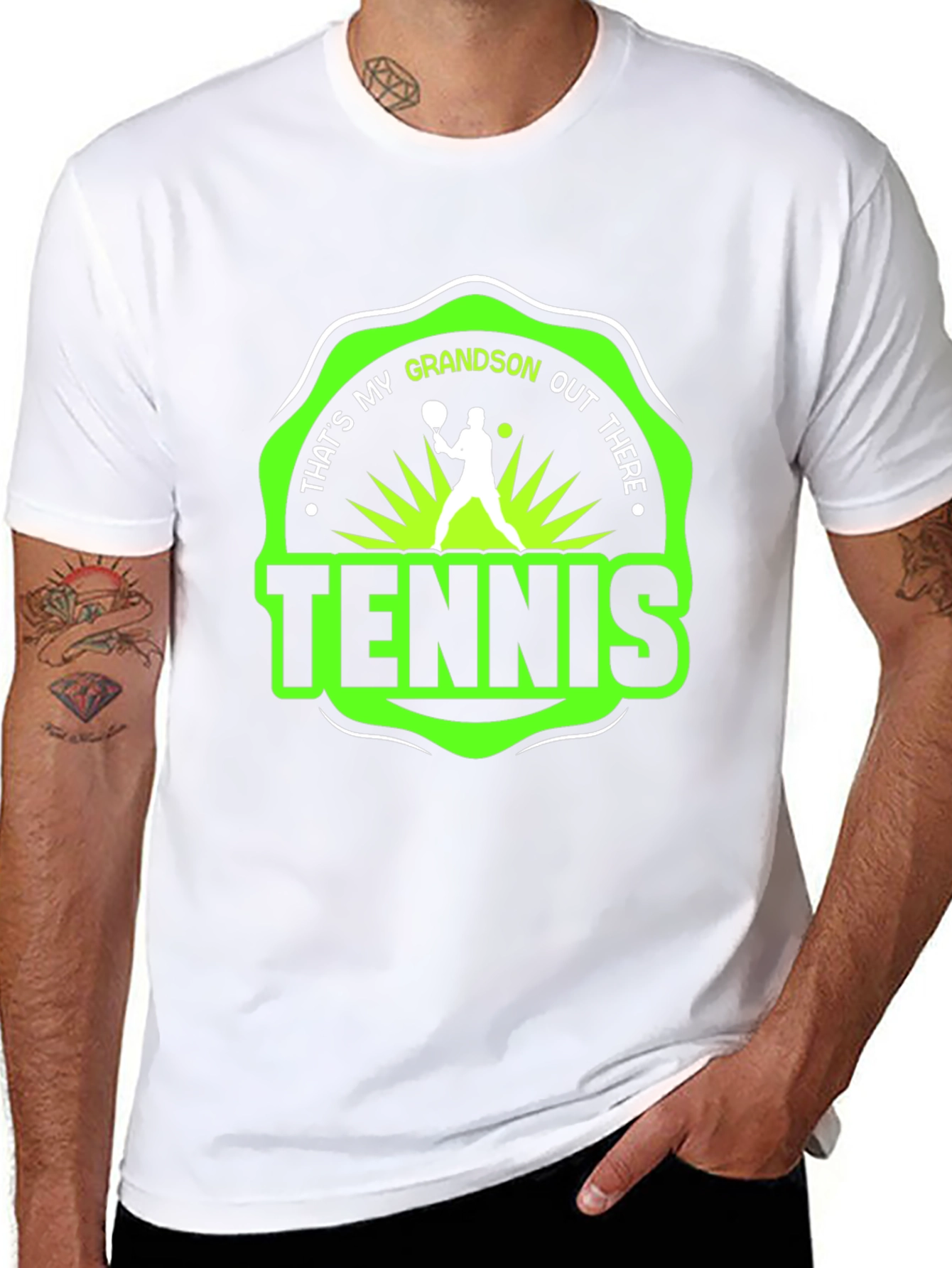 Thats My Grandson Out There Tennis T-Shirt