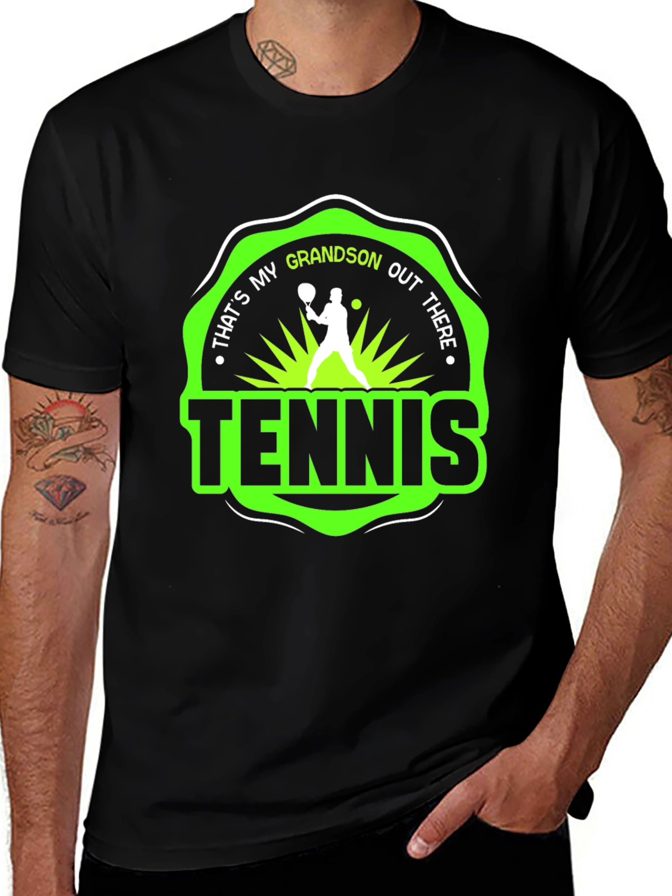 Thats My Grandson Out There Tennis T-Shirt