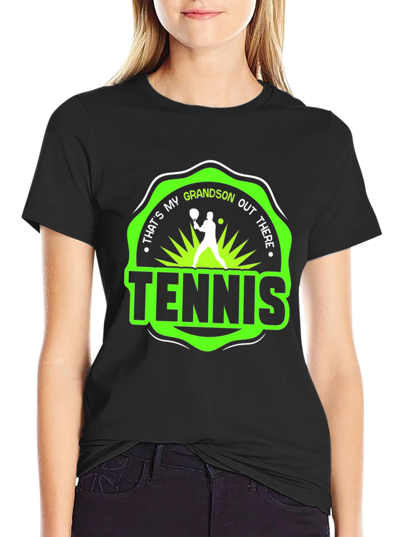 Thats My Grandson Out There Tennis T-Shirt