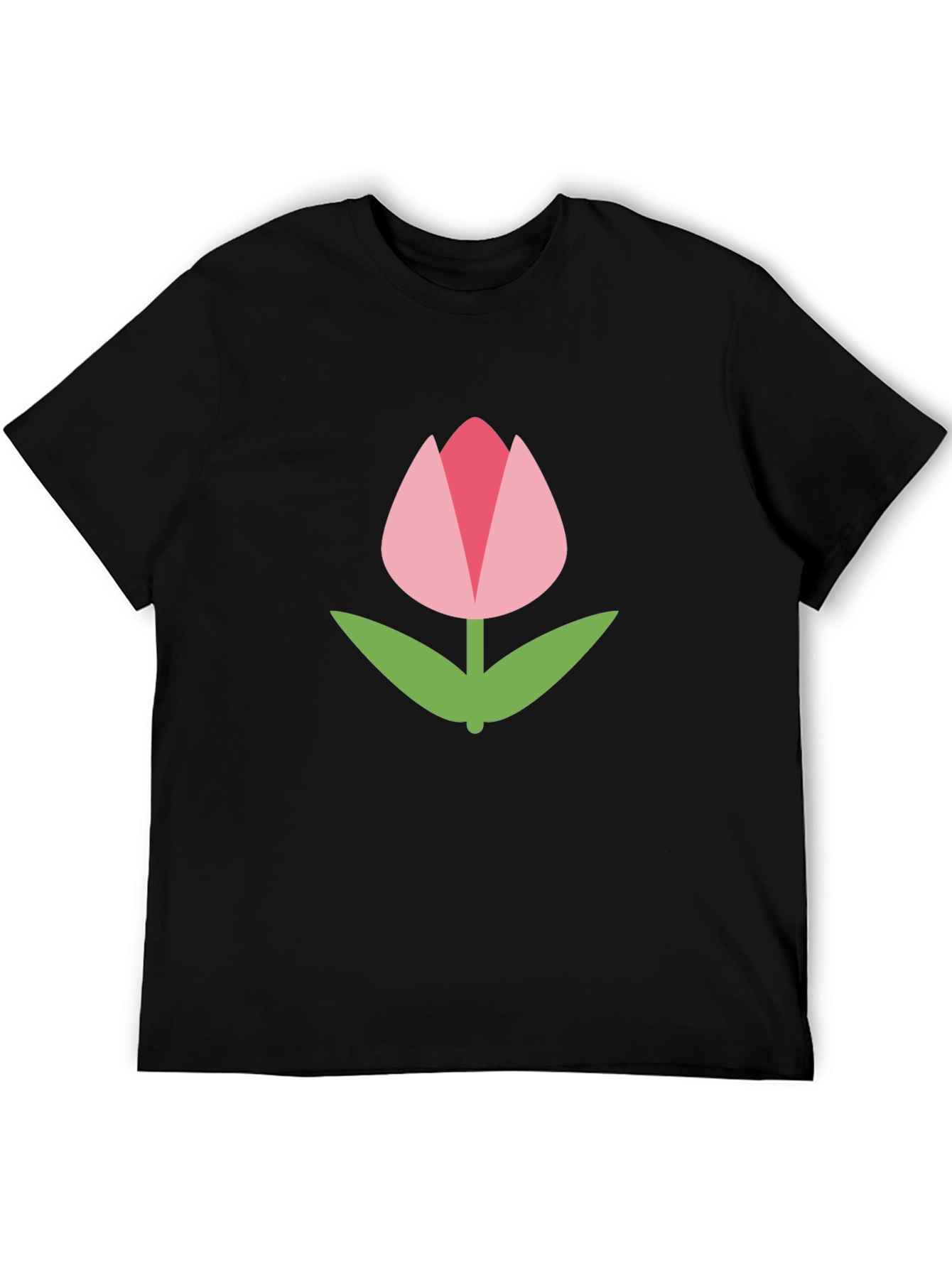 Tulip Graphic Tee - Black Unisex T-Shirt