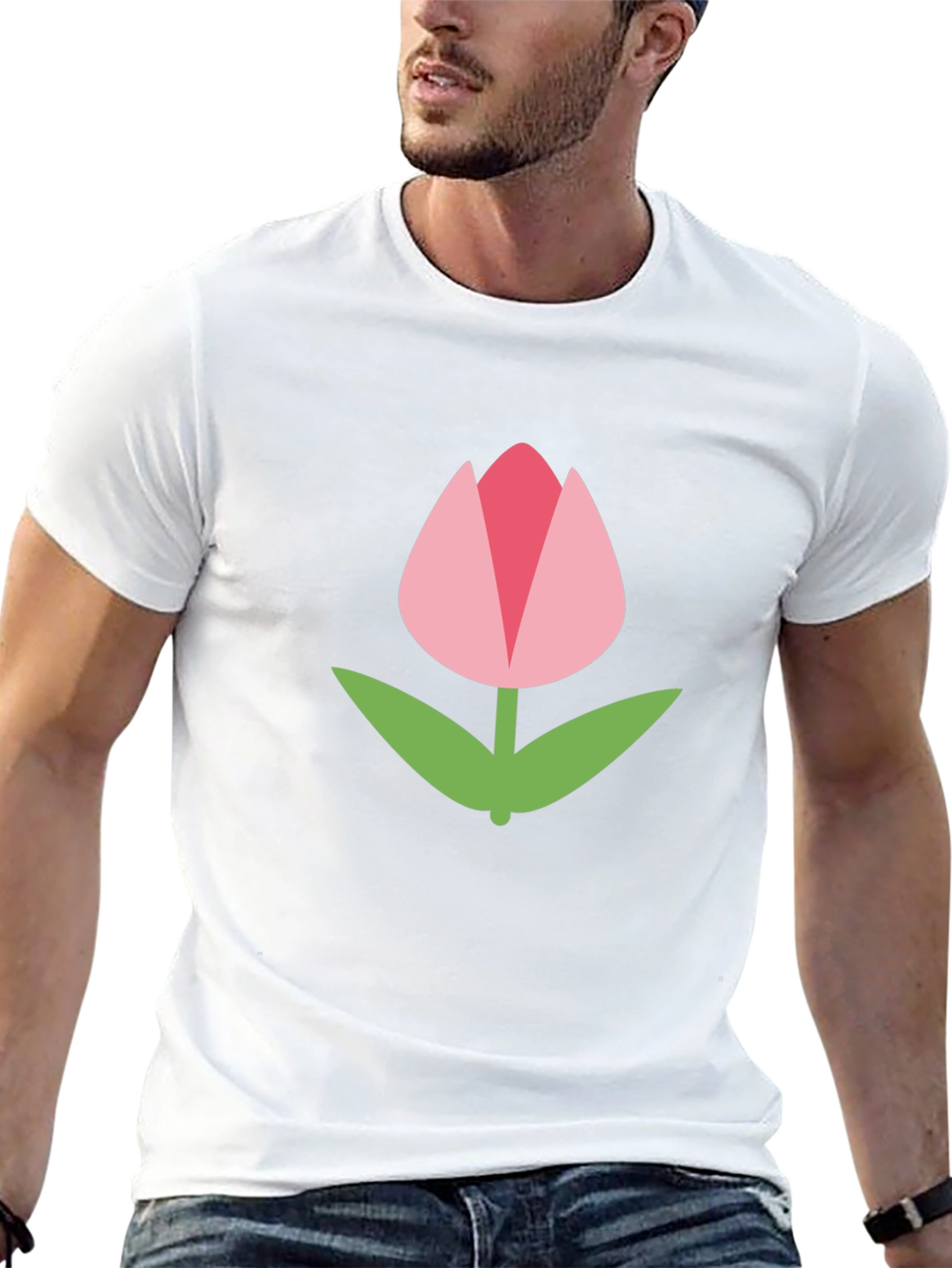 Tulip Graphic Tee - Black Unisex T-Shirt