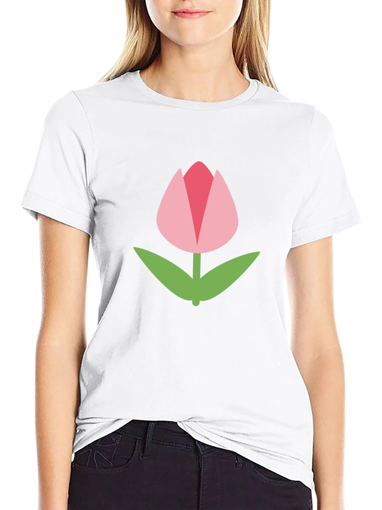 Tulip Graphic Tee - Black Unisex T-Shirt