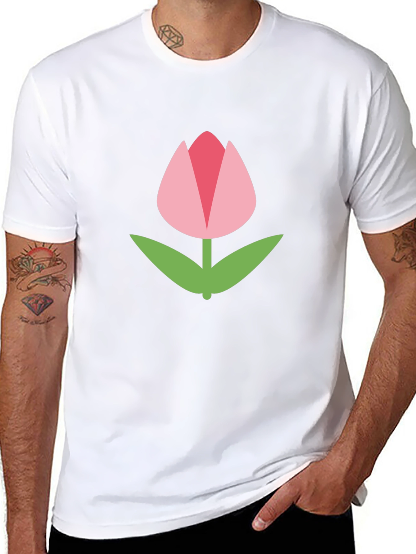 Tulip Graphic Tee - Black Unisex T-Shirt