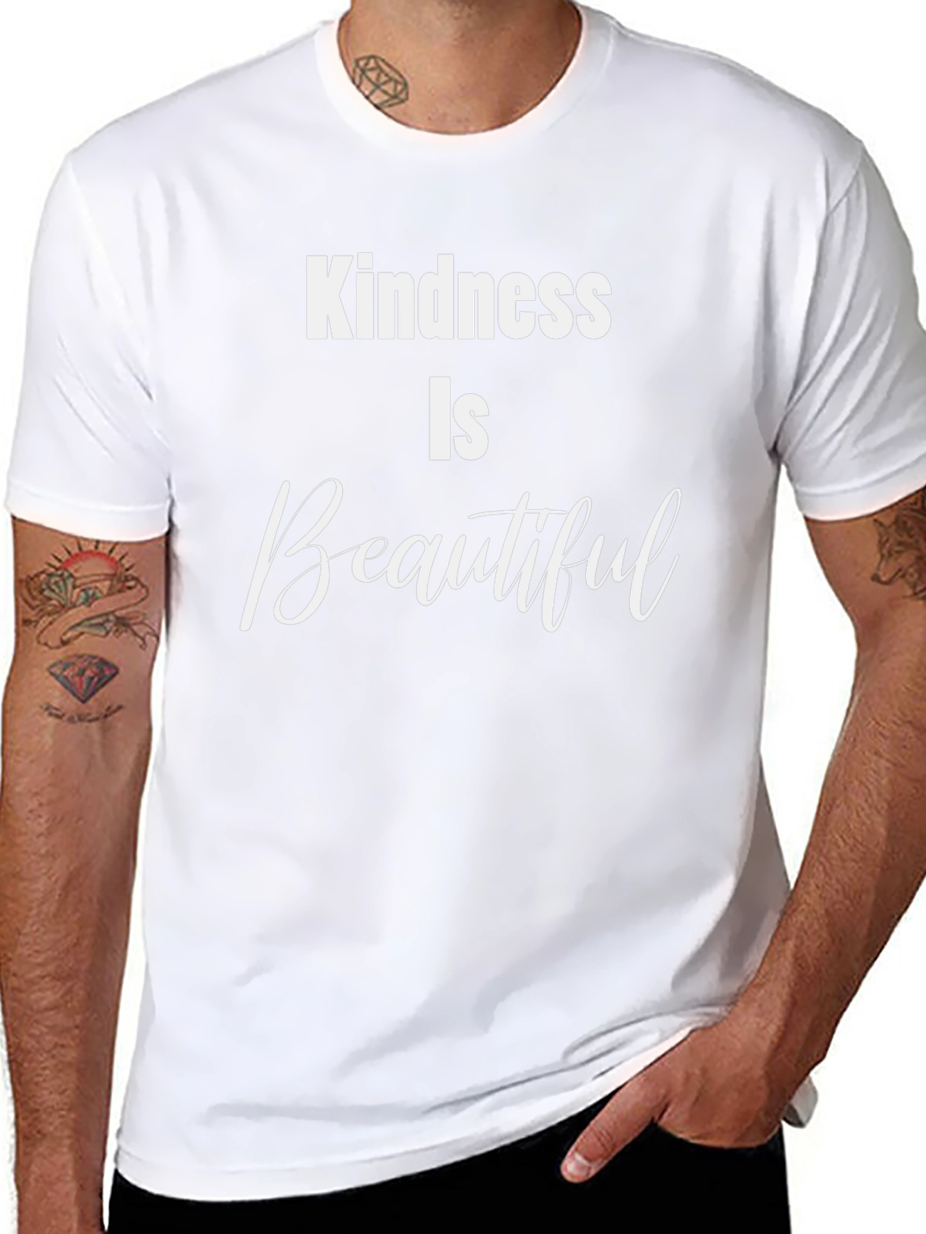 Kindness Is Beautiful Black Graphic T-Shirt