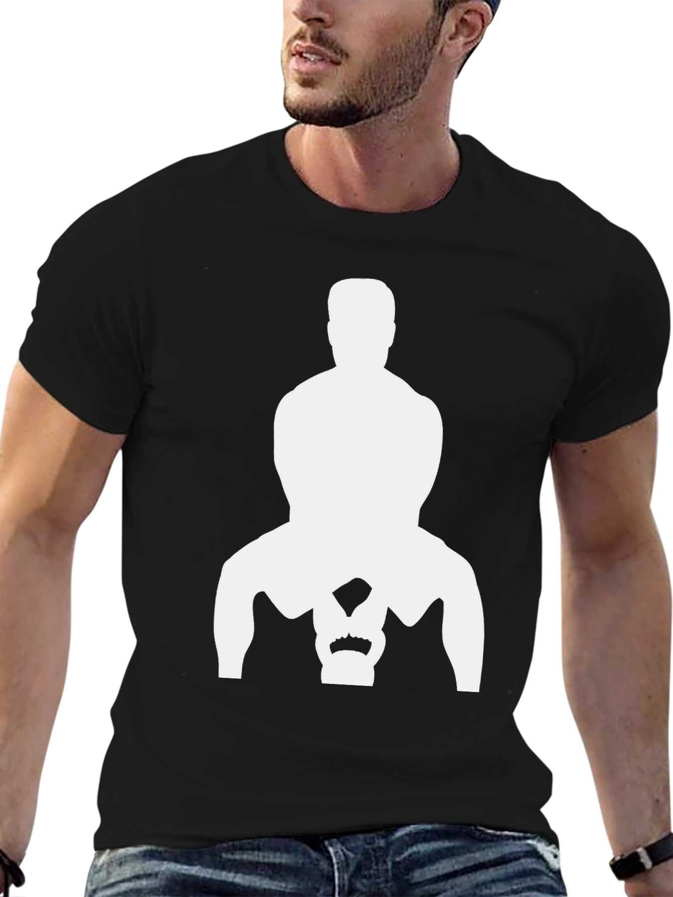 Workout Graphic Tee - Kettlebell Squat Design