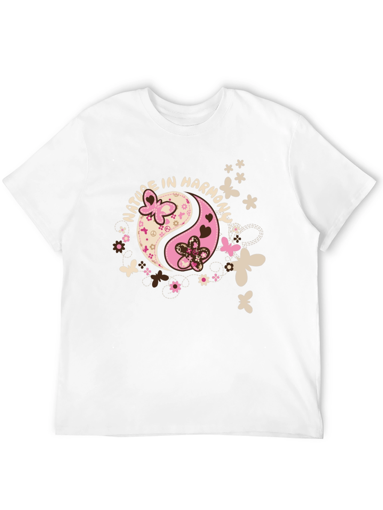 Nature In Harmony Yin Yang Graphic T-Shirt