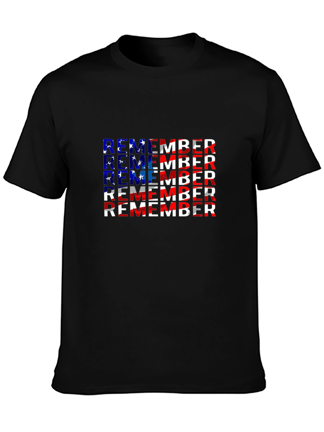 Remember Patriotic American Flag T-Shirt