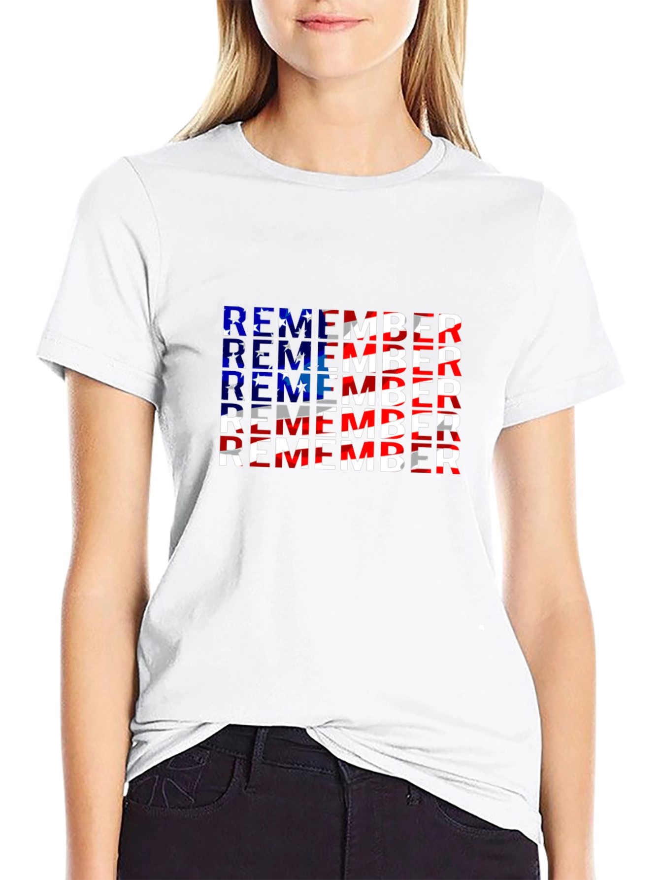 Remember Patriotic American Flag T-Shirt