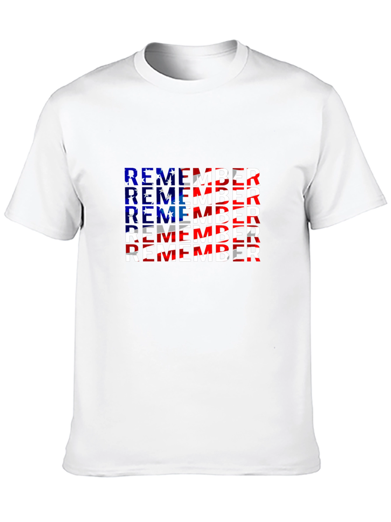 Remember Patriotic American Flag T-Shirt