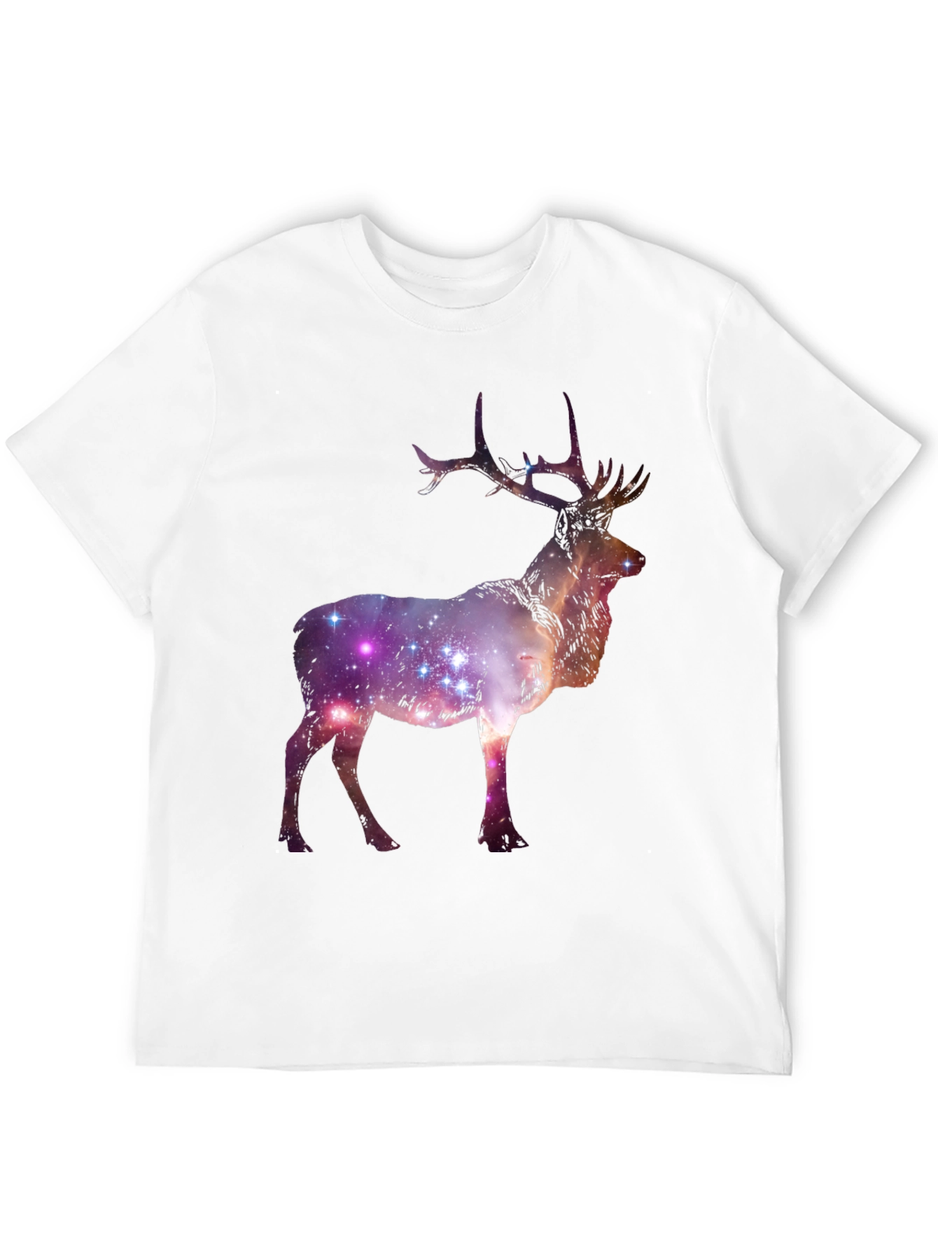 Galaxy Deer Graphic Tee - Cosmic Style