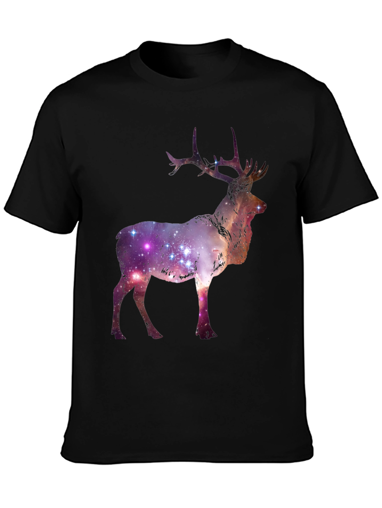 Galaxy Deer Graphic Tee - Cosmic Style