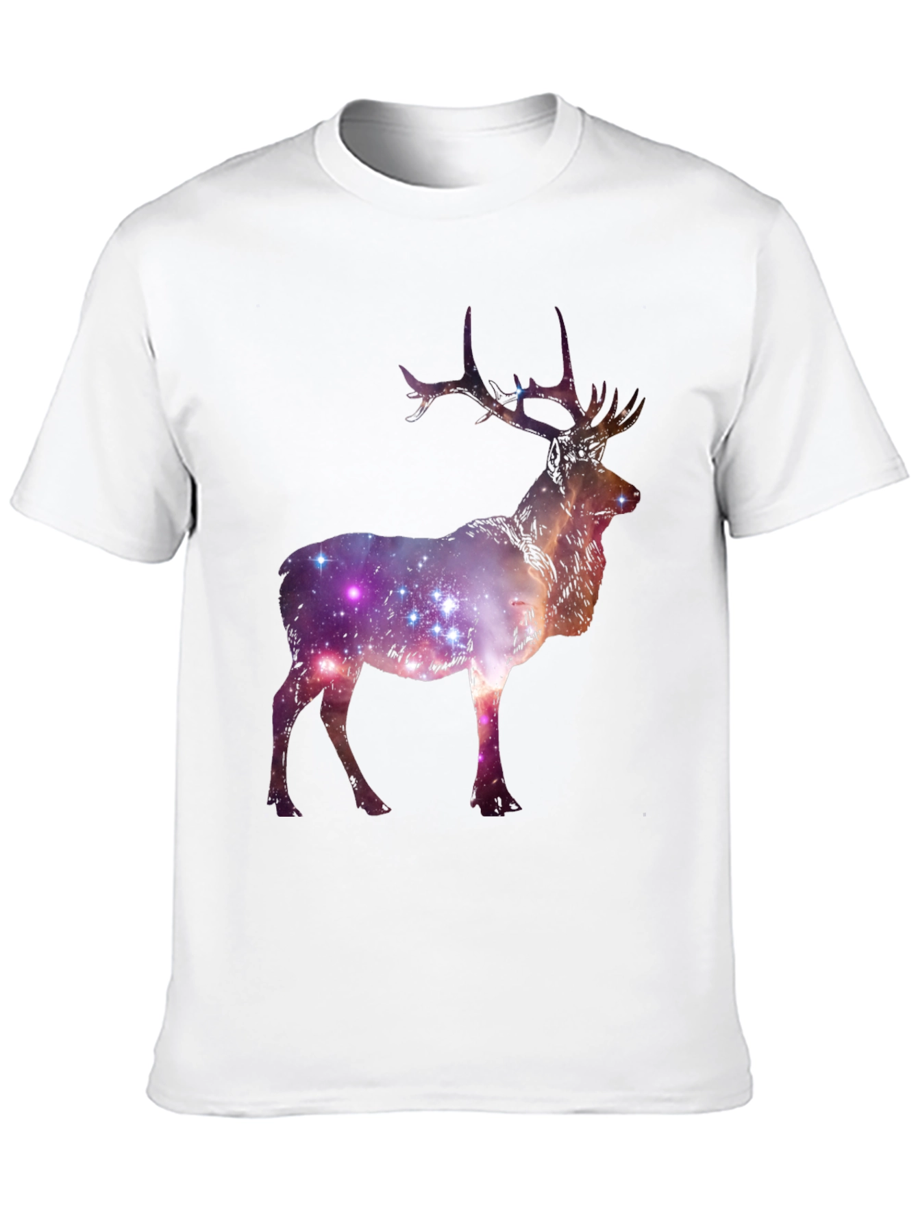Galaxy Deer Graphic Tee - Cosmic Style