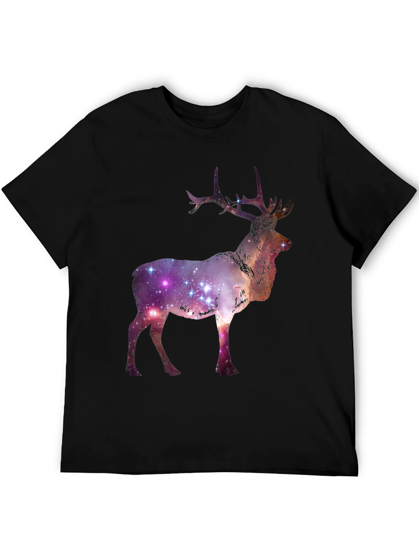Galaxy Deer Graphic Tee - Cosmic Style