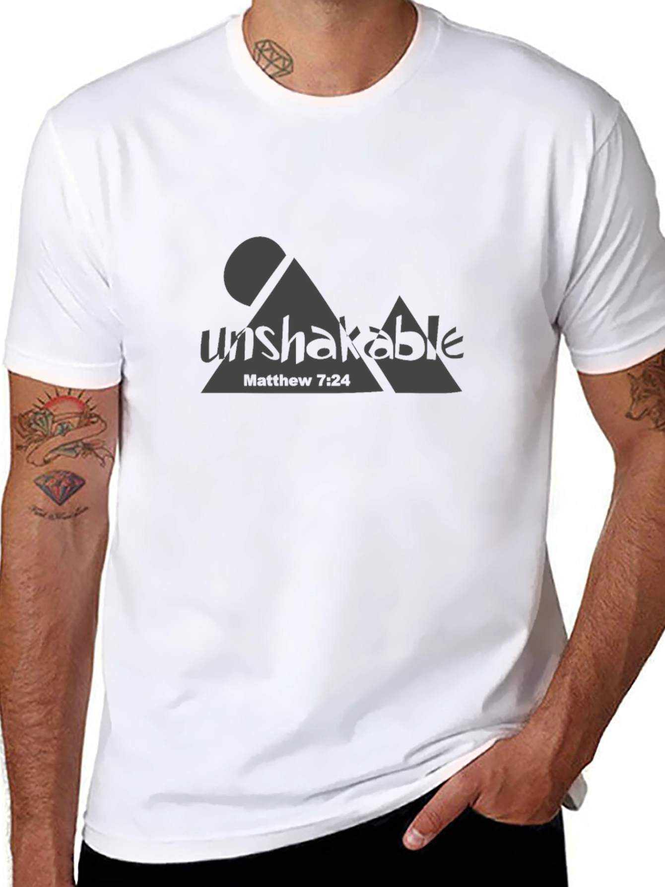 Unshakable Matthew 7:24 Graphic Tee