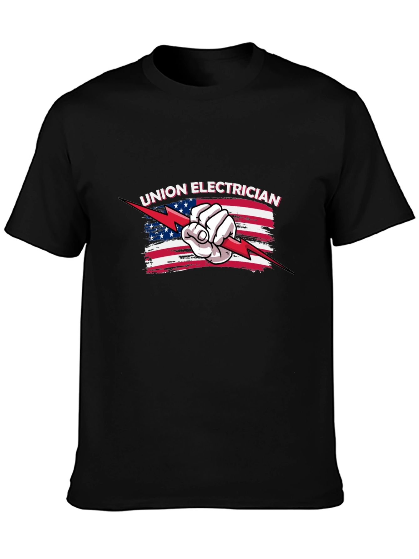 Union Electrician American Flag T-Shirt
