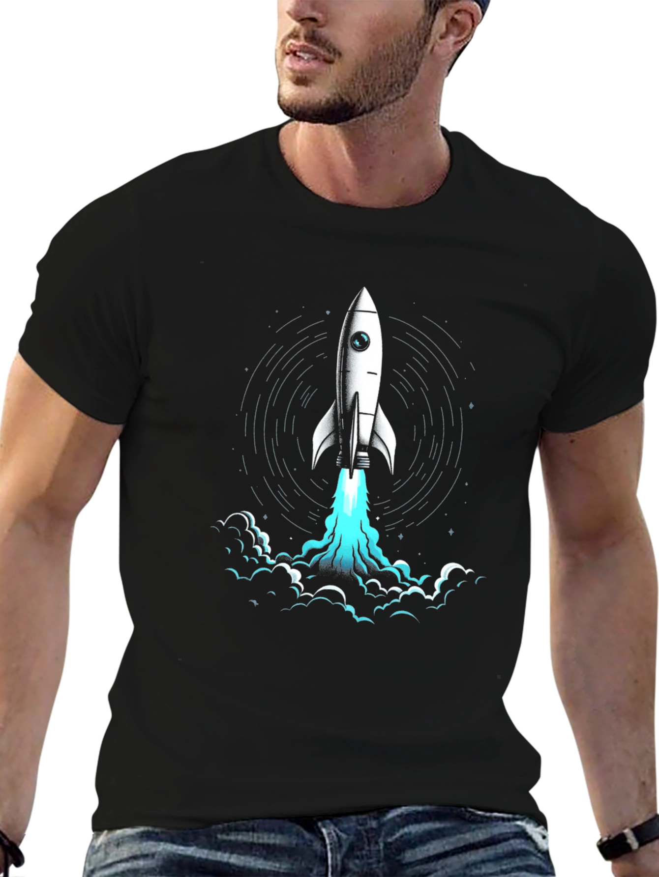 Rocket Launch Graphic Tee - Blast Off in Style!