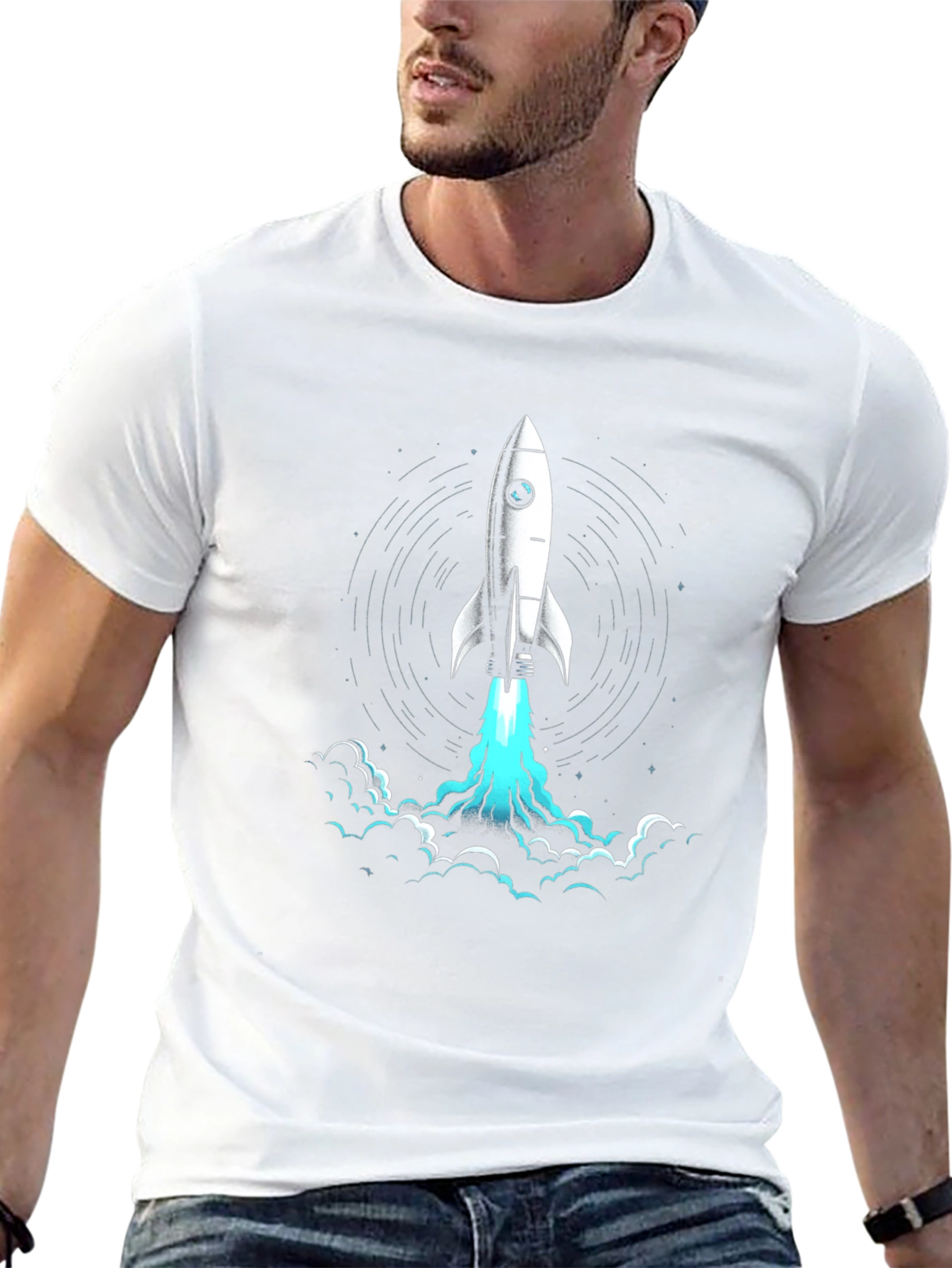 Rocket Launch Graphic Tee - Blast Off in Style!