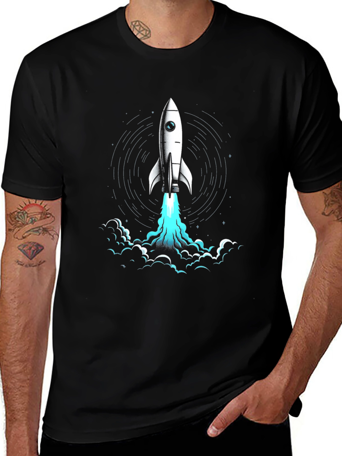 Rocket Launch Graphic Tee - Blast Off in Style!