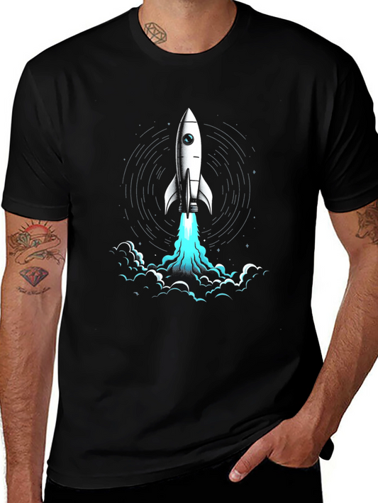 Rocket Launch Graphic Tee - Blast Off in Style!