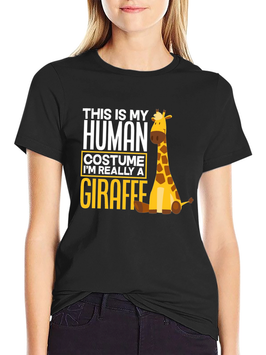Human Costume Giraffe T-Shirt - Funny Animal Tee