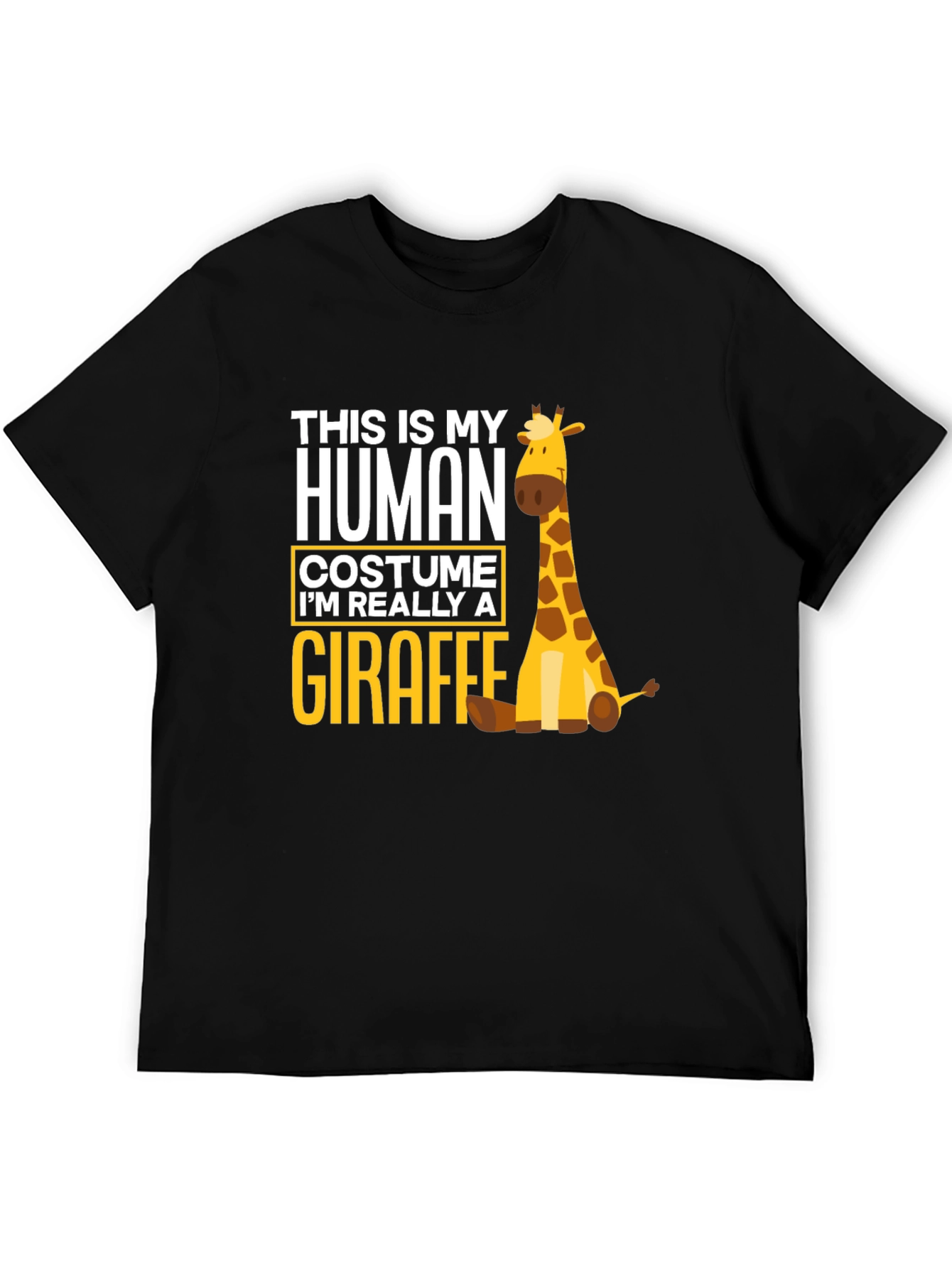 Human Costume Giraffe T-Shirt - Funny Animal Tee