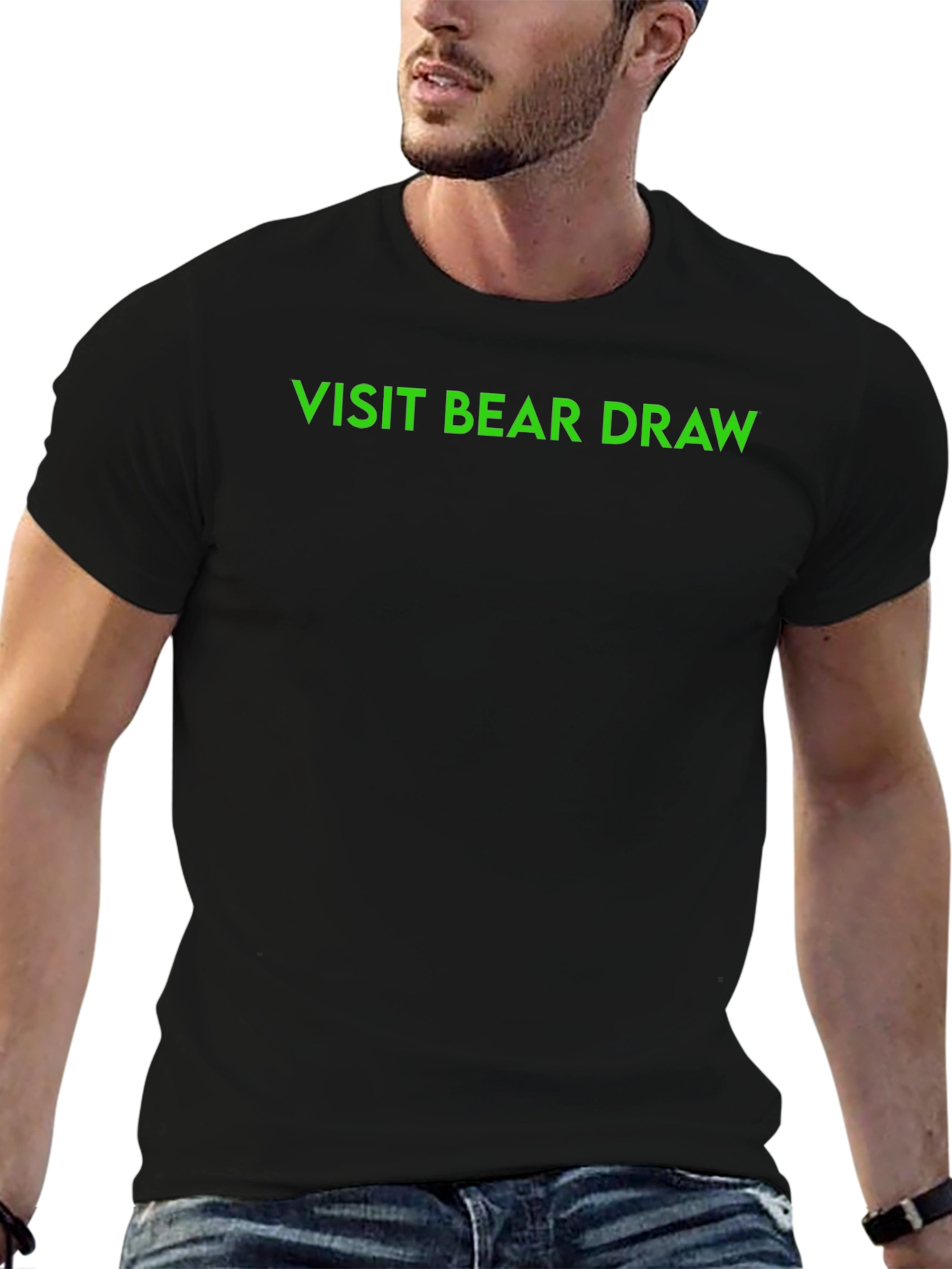 Visit Bear Draw Black T-Shirt
